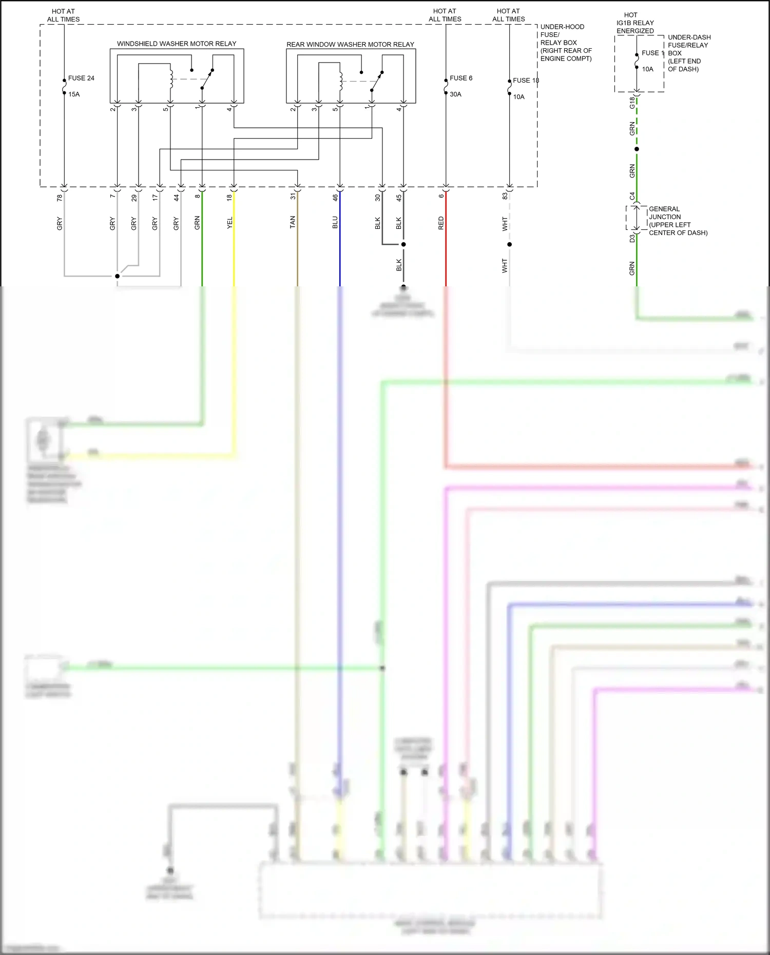 Wiring diagram combination light switch for Honda Odyssey V facelift (2017-2020) (3 of 7)
