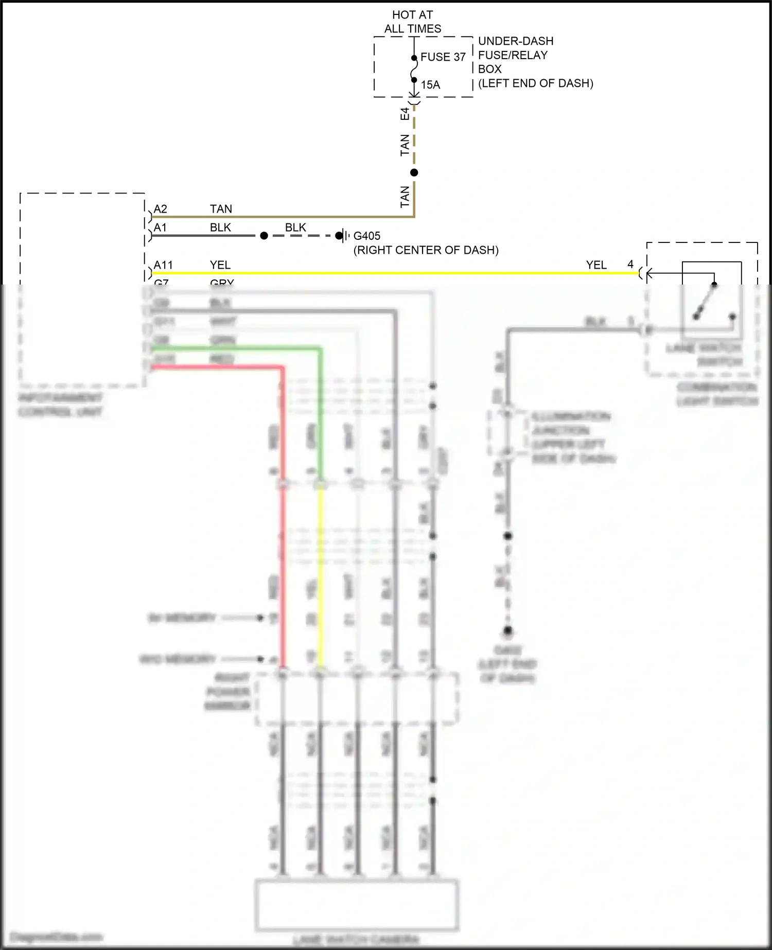 Wiring diagram combination light switch for Honda Odyssey V facelift (2017-2020) (7 of 7)