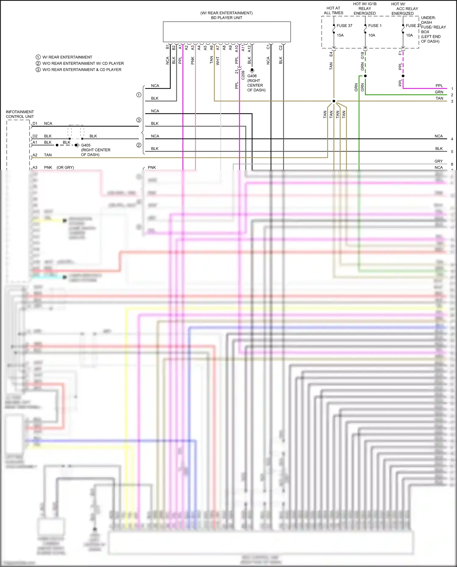 Wiring diagram computer data lines system for Honda Odyssey V facelift (2017-2020) (4 of 86)