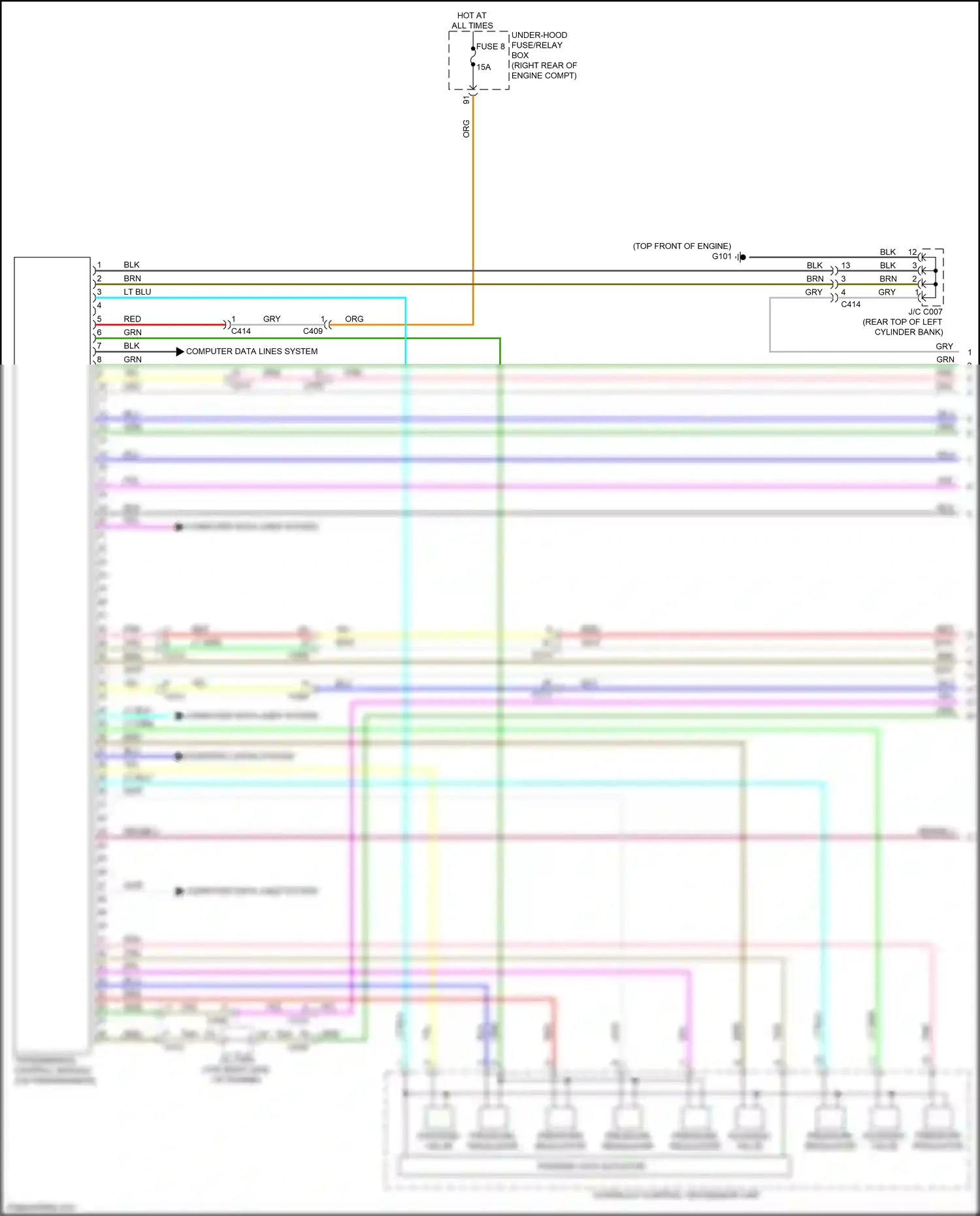 Wiring diagram computer data lines system for Honda Odyssey V facelift (2017-2020) (60 of 86)
