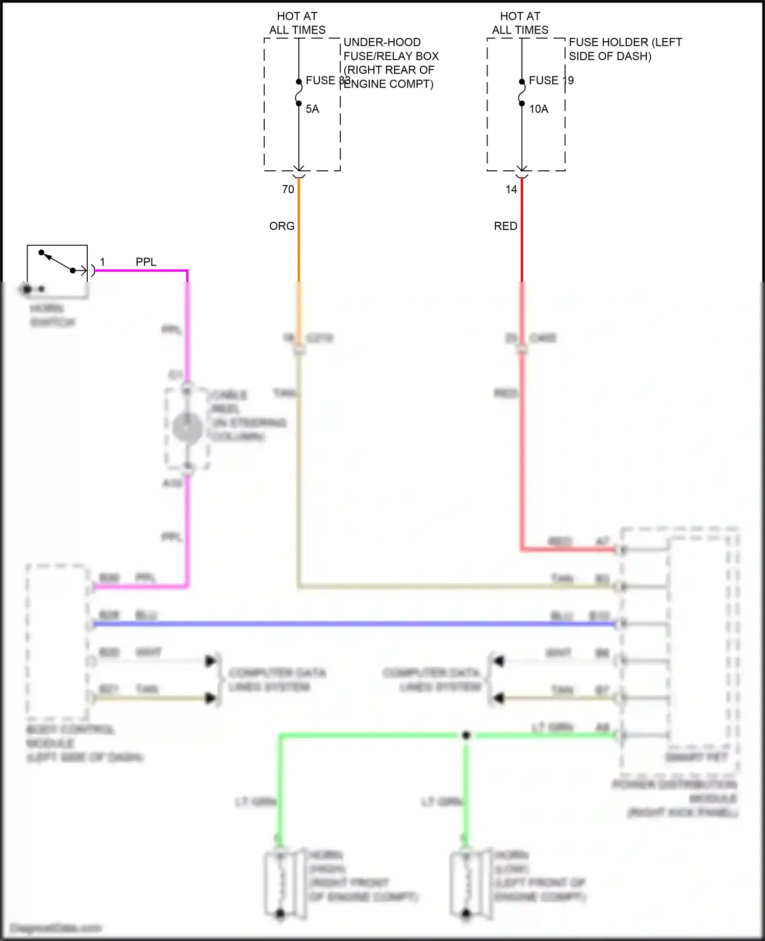 Wiring diagram computer data lines system for Honda Odyssey V facelift (2017-2020) (74 of 86)