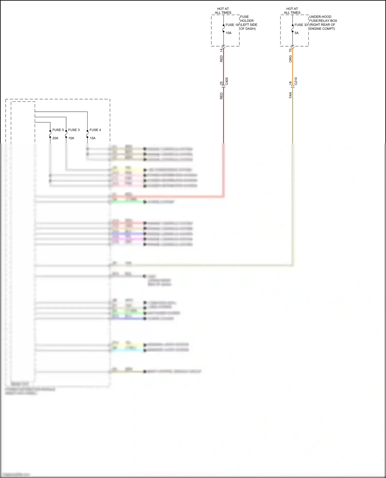 Wiring diagram defogger system for Honda Odyssey V facelift (2017-2020) (5 of 6)