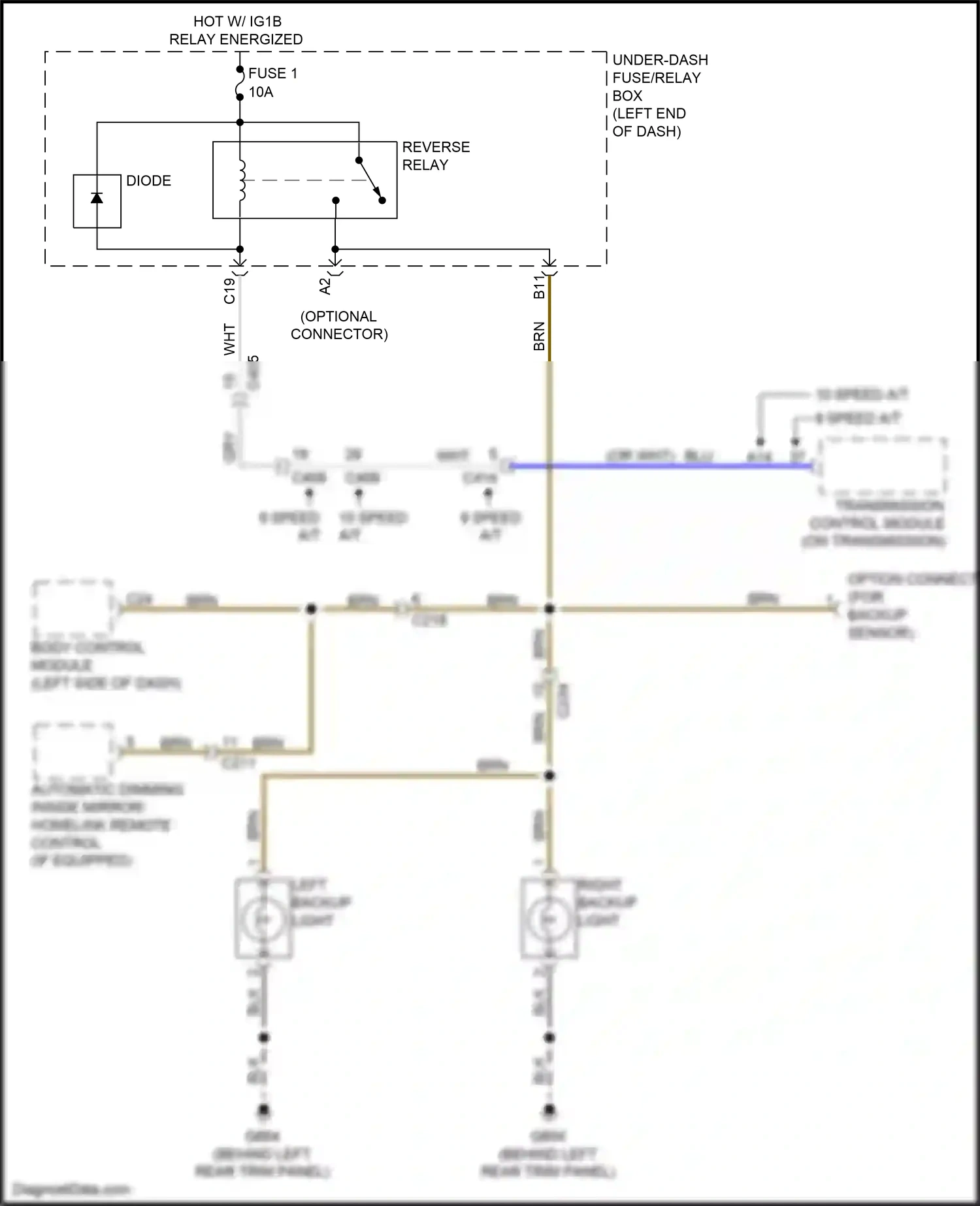 Wiring diagram diode a for Honda Odyssey V facelift (2017-2020) (2 of 4)