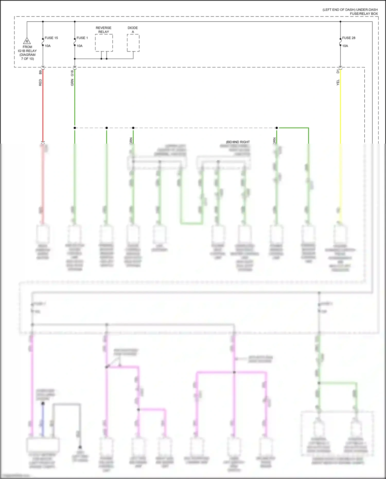 Wiring diagram diode a for Honda Odyssey V facelift (2017-2020) (4 of 4)