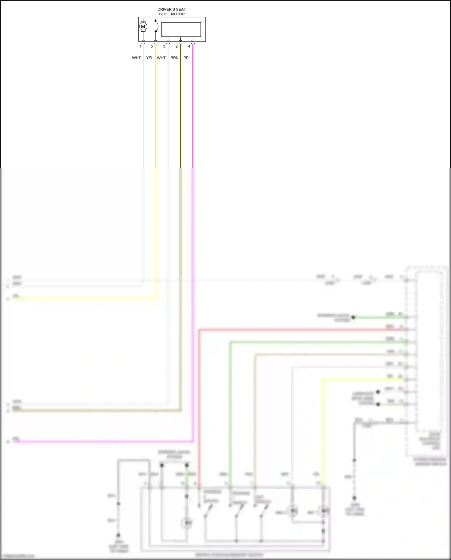 Wiring diagram driving position memory switch for Honda Odyssey V facelift (2017-2020) (4 of 4)