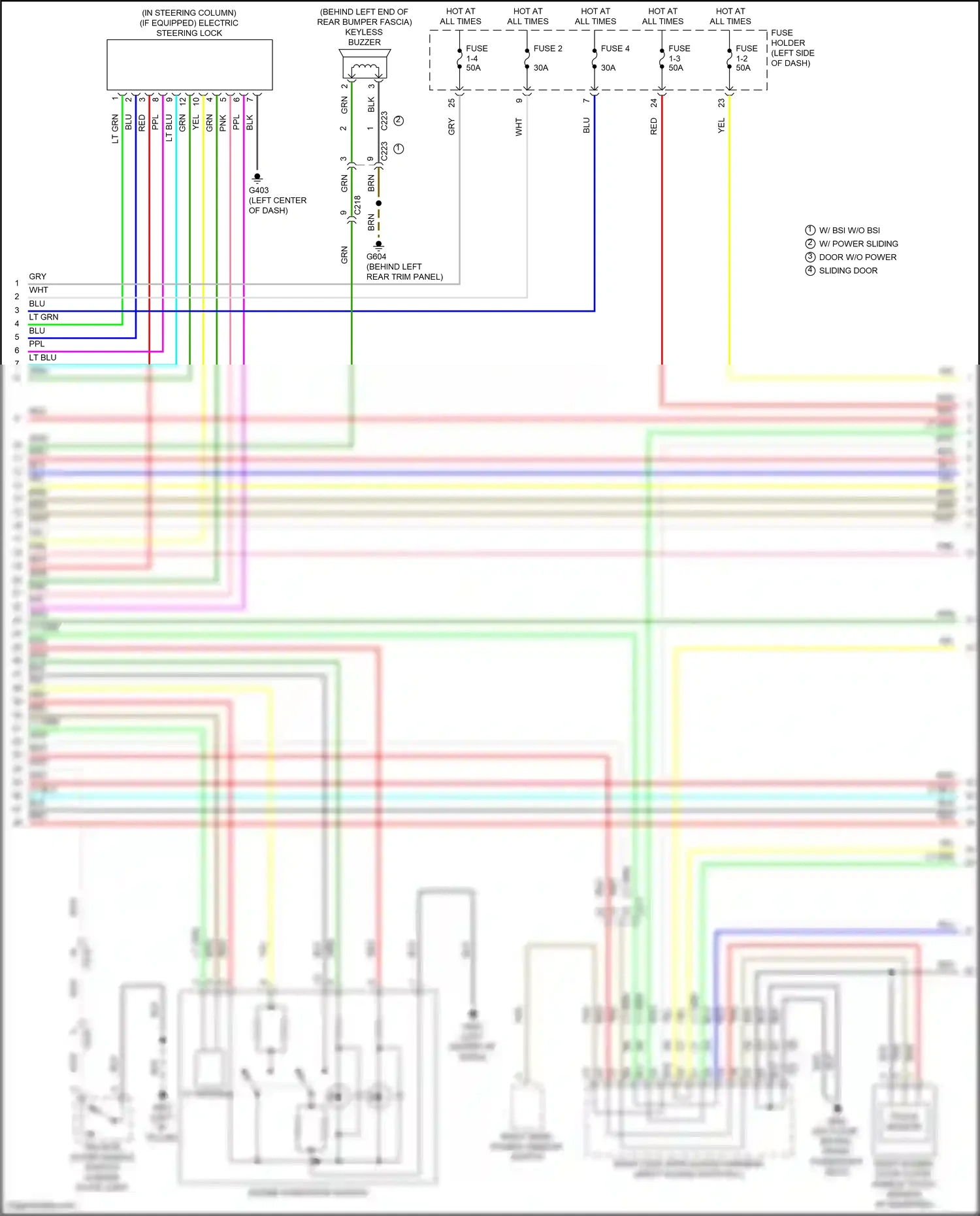 Wiring diagram engine start/stop switch for Honda Odyssey V facelift (2017-2020) (1 of 5)