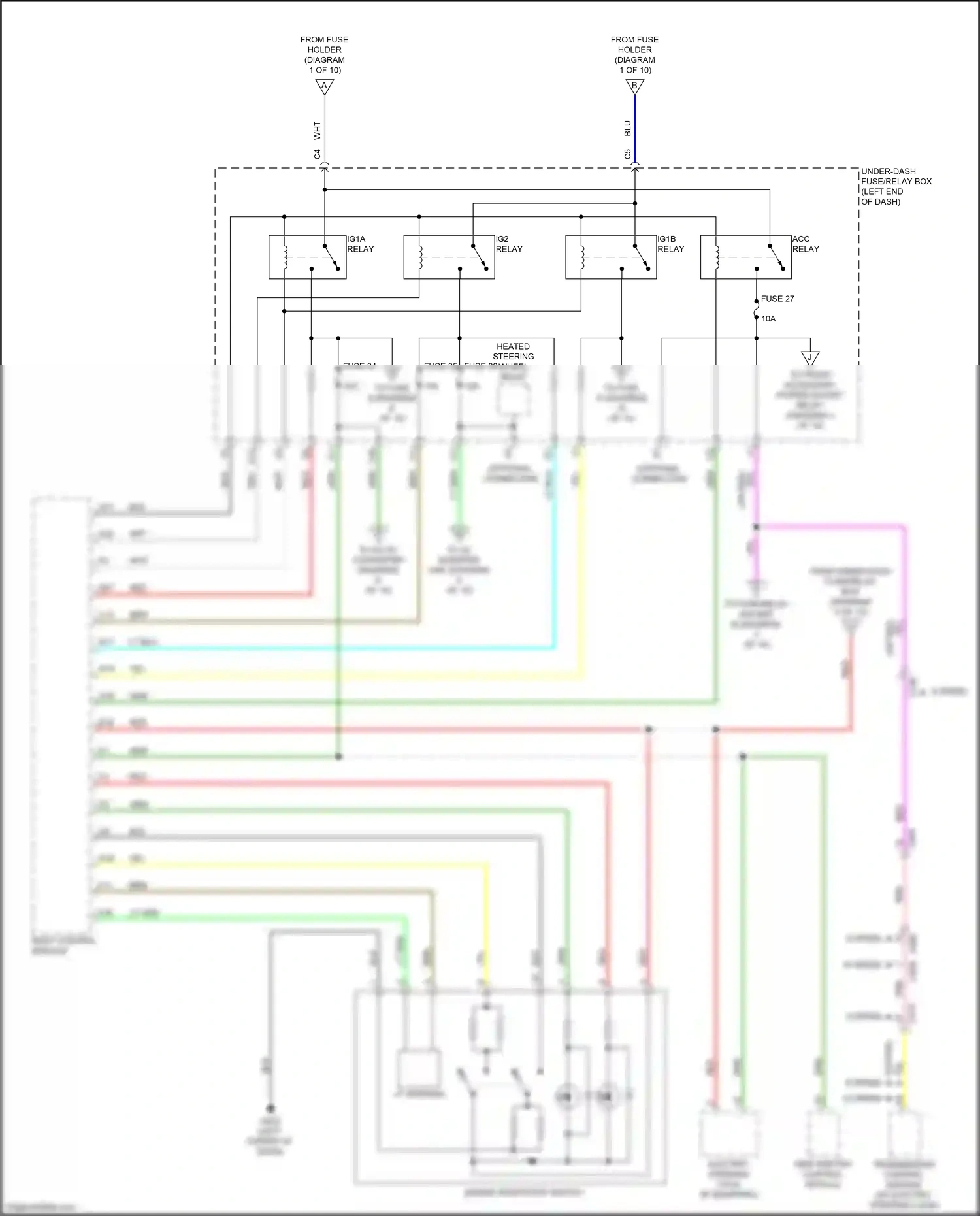 Wiring diagram engine start/stop switch for Honda Odyssey V facelift (2017-2020) (3 of 5)