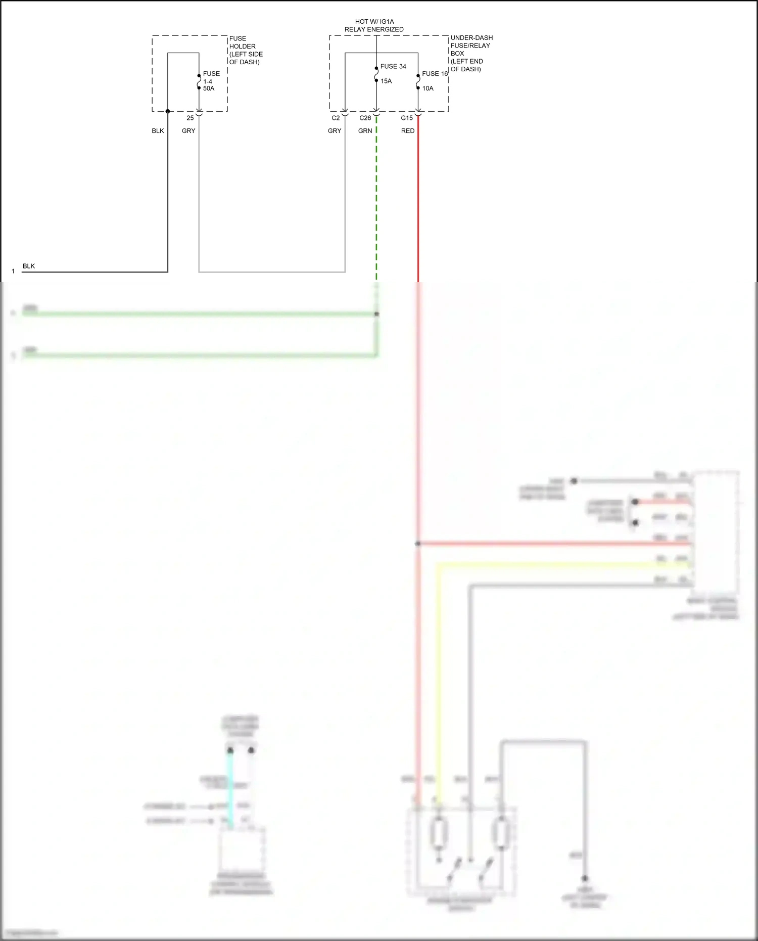 Wiring diagram engine start/stop switch for Honda Odyssey V facelift (2017-2020) (5 of 5)