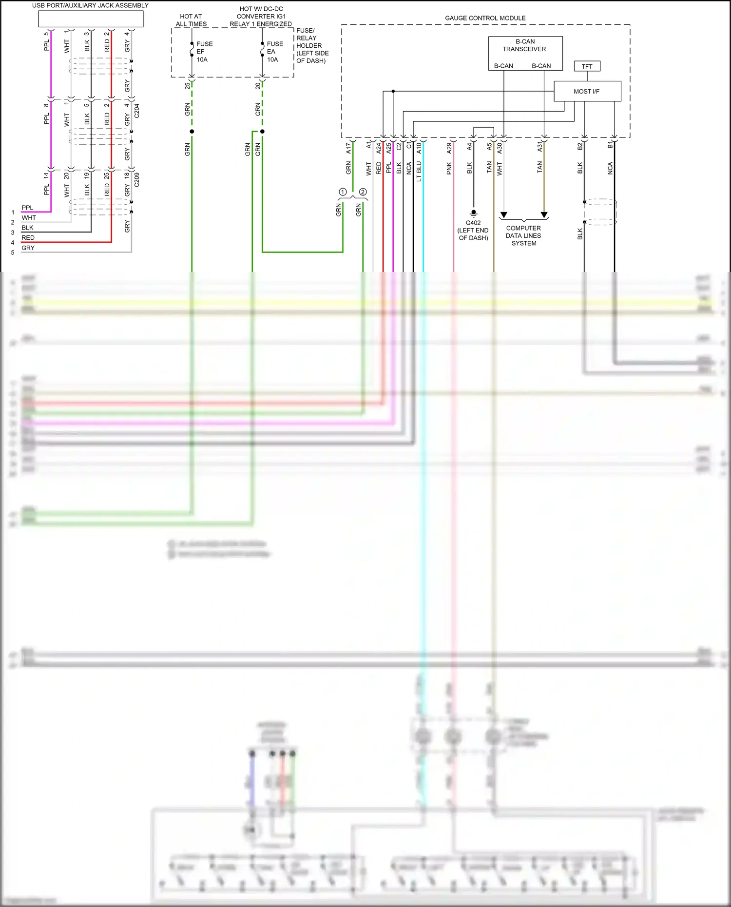 Wiring diagram enter down for Honda Odyssey V facelift (2017-2020) (1 of 2)