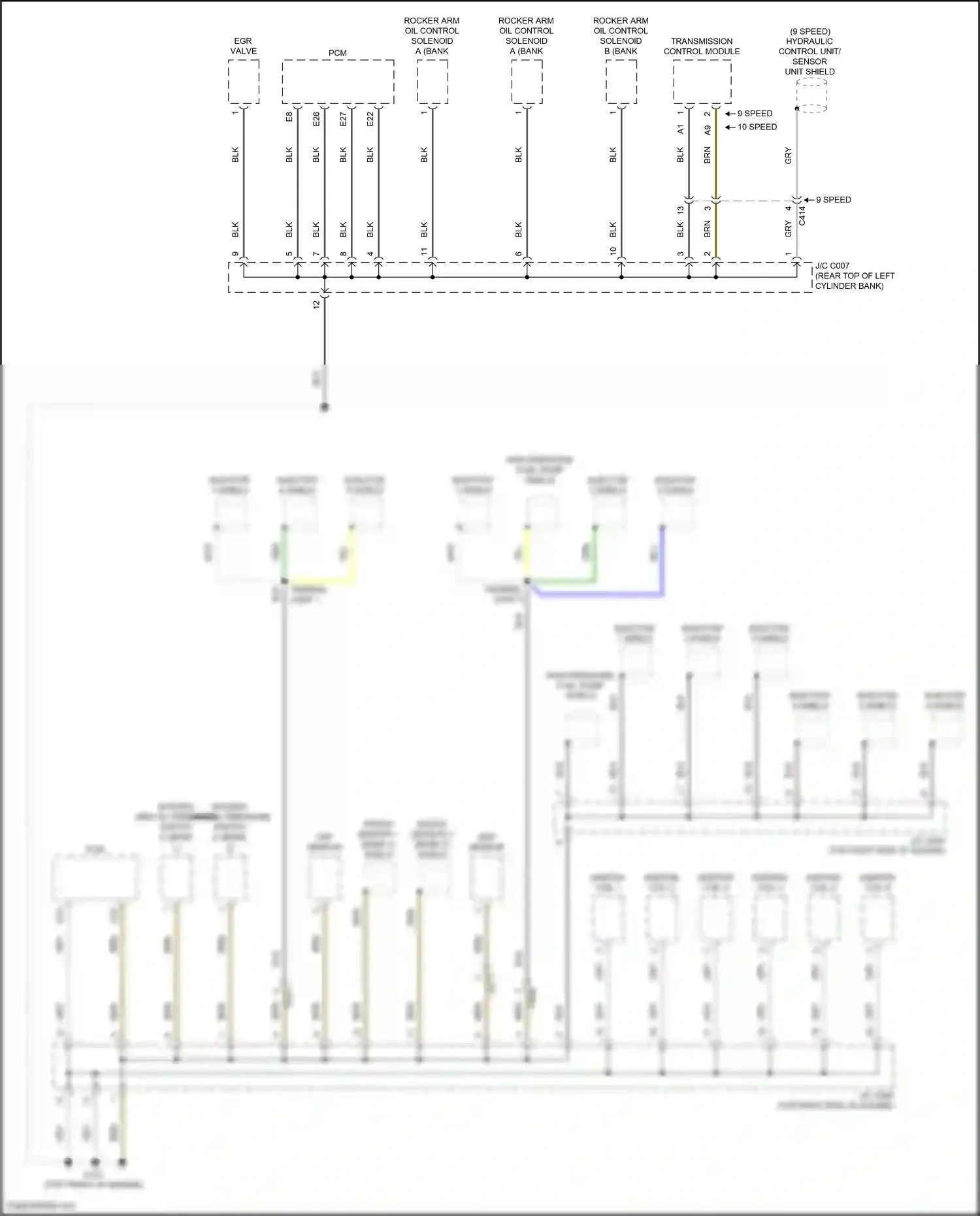 Wiring diagram hydraulic control unit/ sensor unit shield for Honda Odyssey V facelift (2017-2020) (1 of 1)