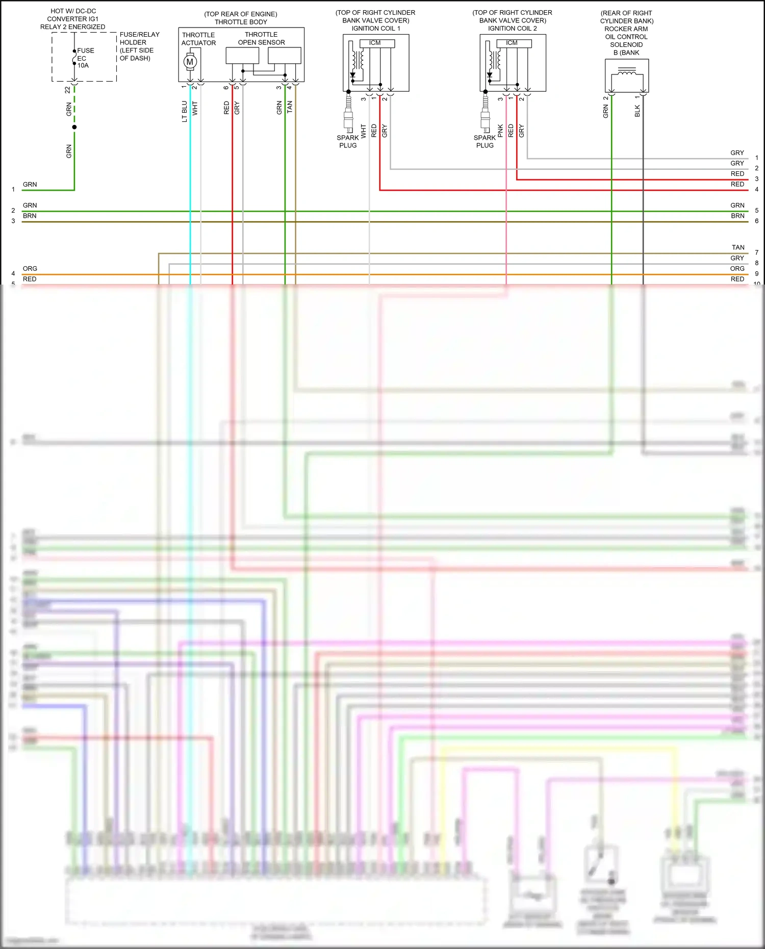 Wiring diagram ignition coil 2 for Honda Odyssey V facelift (2017-2020) (2 of 2)