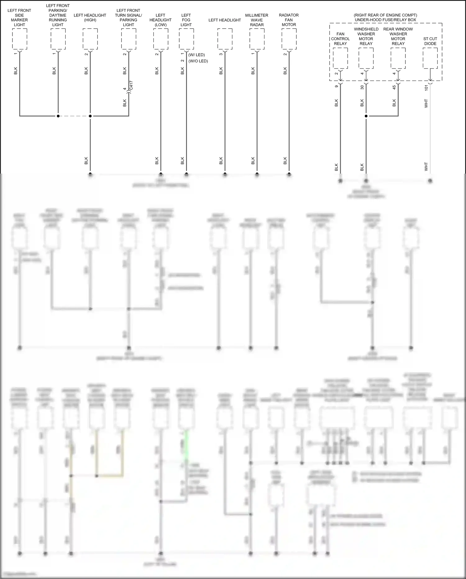 Wiring diagram infotainment control unit for Honda Odyssey V facelift (2017-2020) (1 of 14)