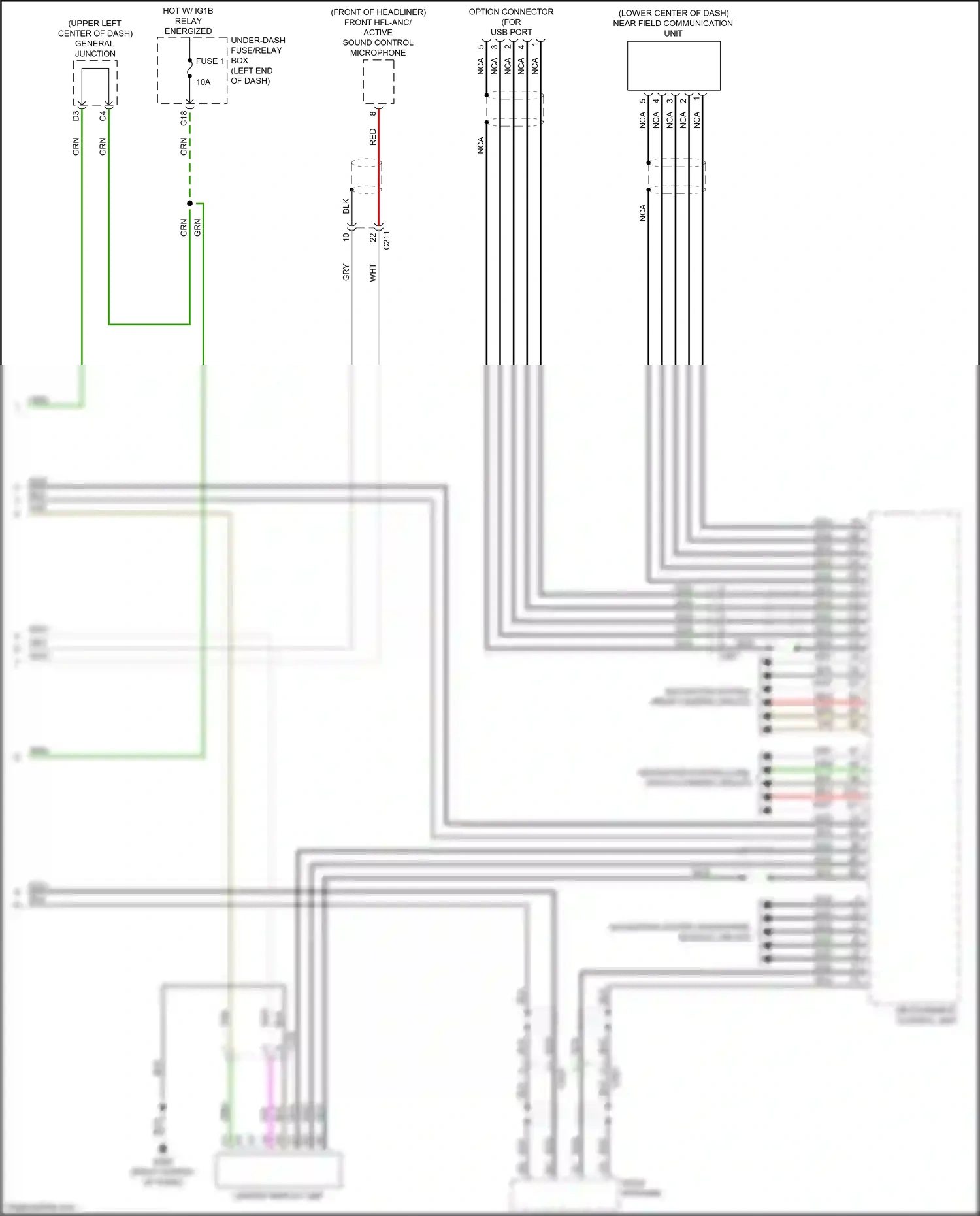 Wiring diagram infotainment control unit for Honda Odyssey V facelift (2017-2020) (7 of 14)
