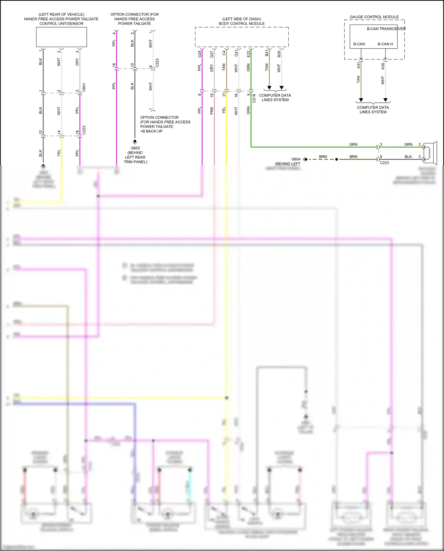 Wiring diagram lock switch for Honda Odyssey V facelift (2017-2020) (1 of 2)