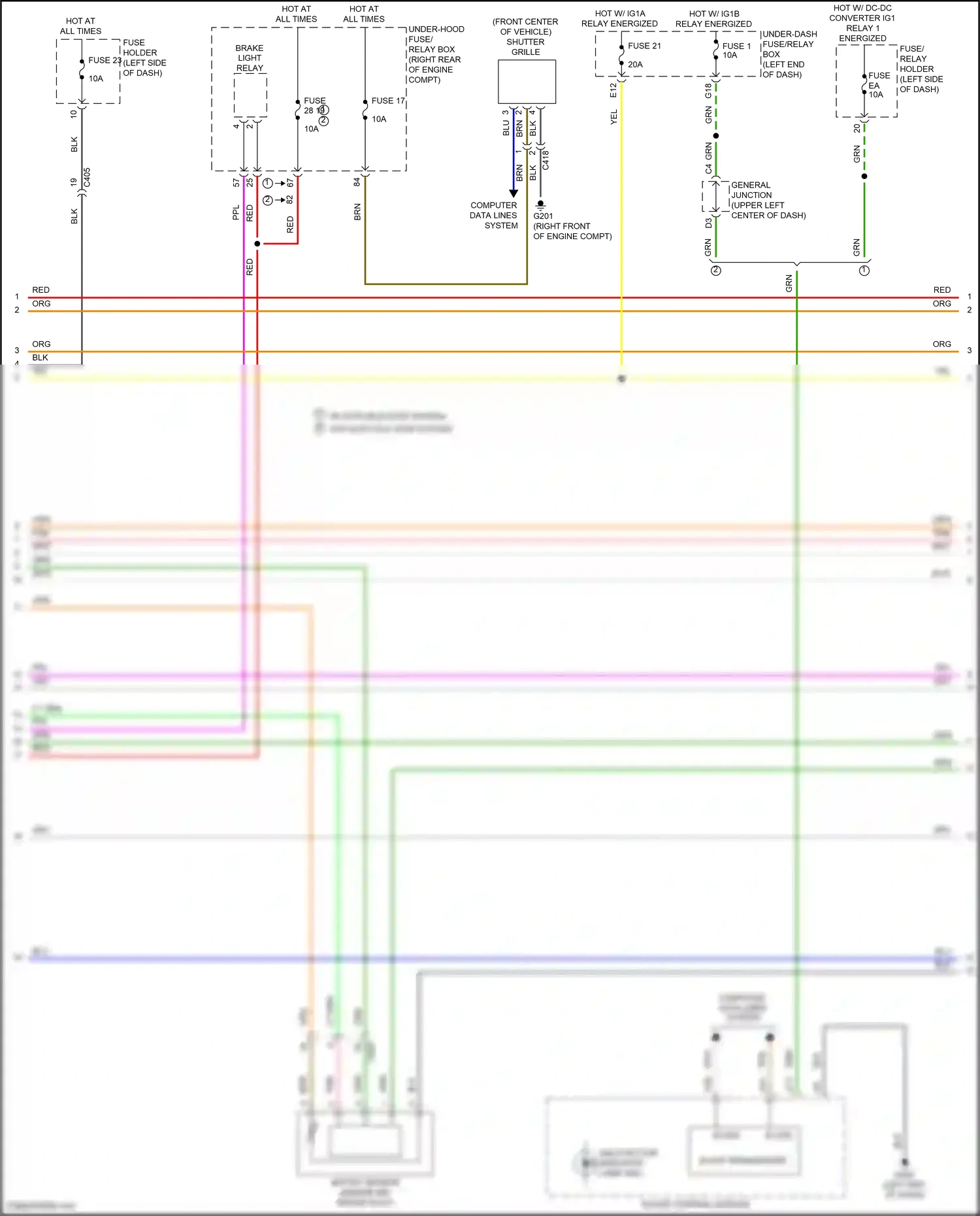 Wiring diagram maf/iat sensor for Honda Odyssey V facelift (2017-2020) (4 of 4)