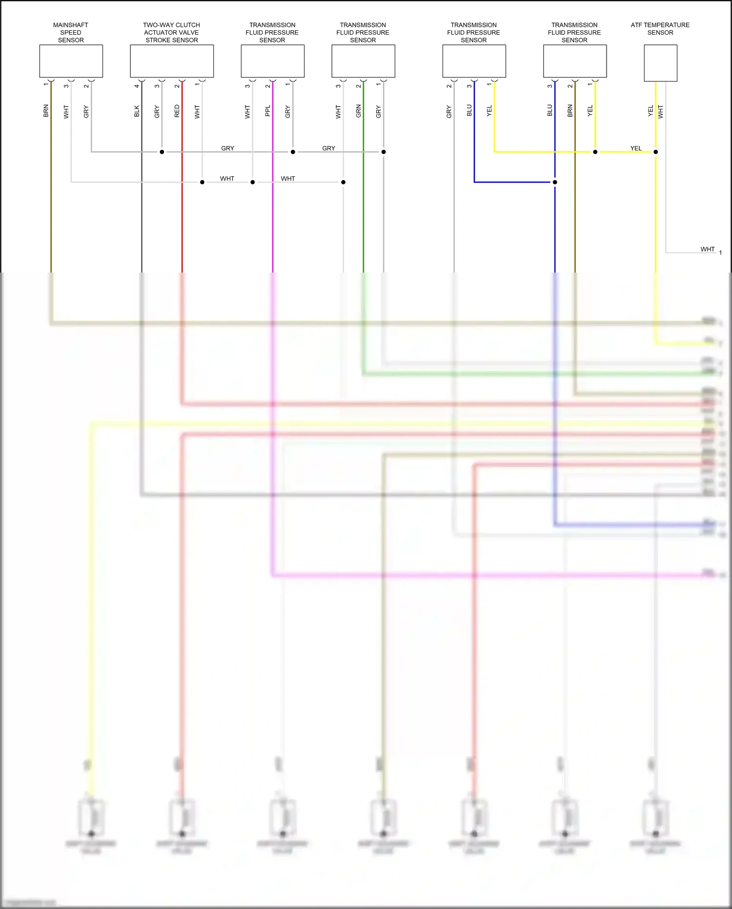 Wiring diagram mainshaft speed sensor for Honda Odyssey V facelift (2017-2020) (2 of 2)