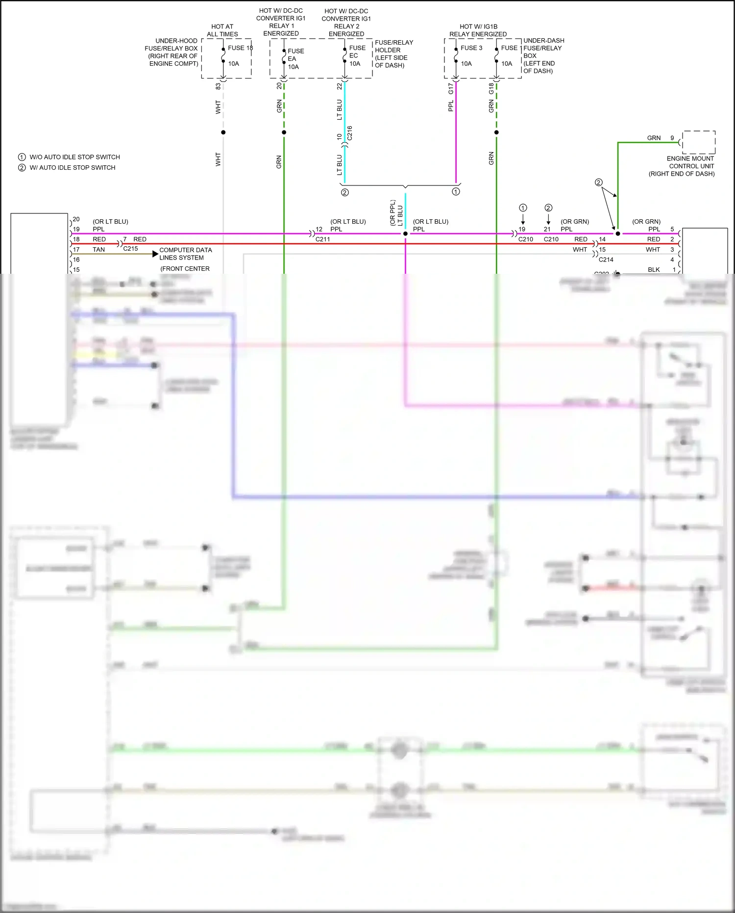 Wiring diagram multipurpose camera unit for Honda Odyssey V facelift (2017-2020) (3 of 6)