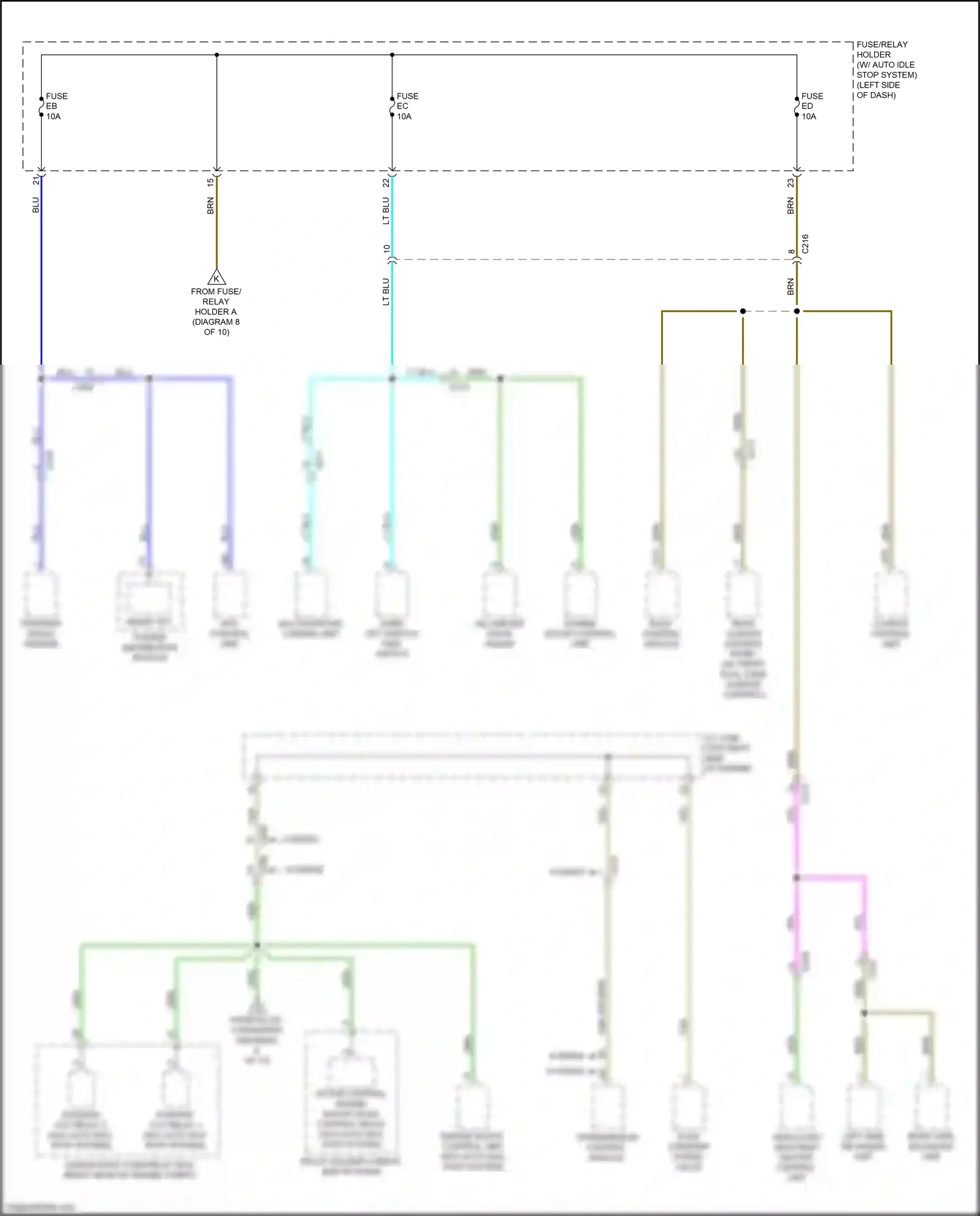 Wiring diagram multipurpose camera unit for Honda Odyssey V facelift (2017-2020) (6 of 6)