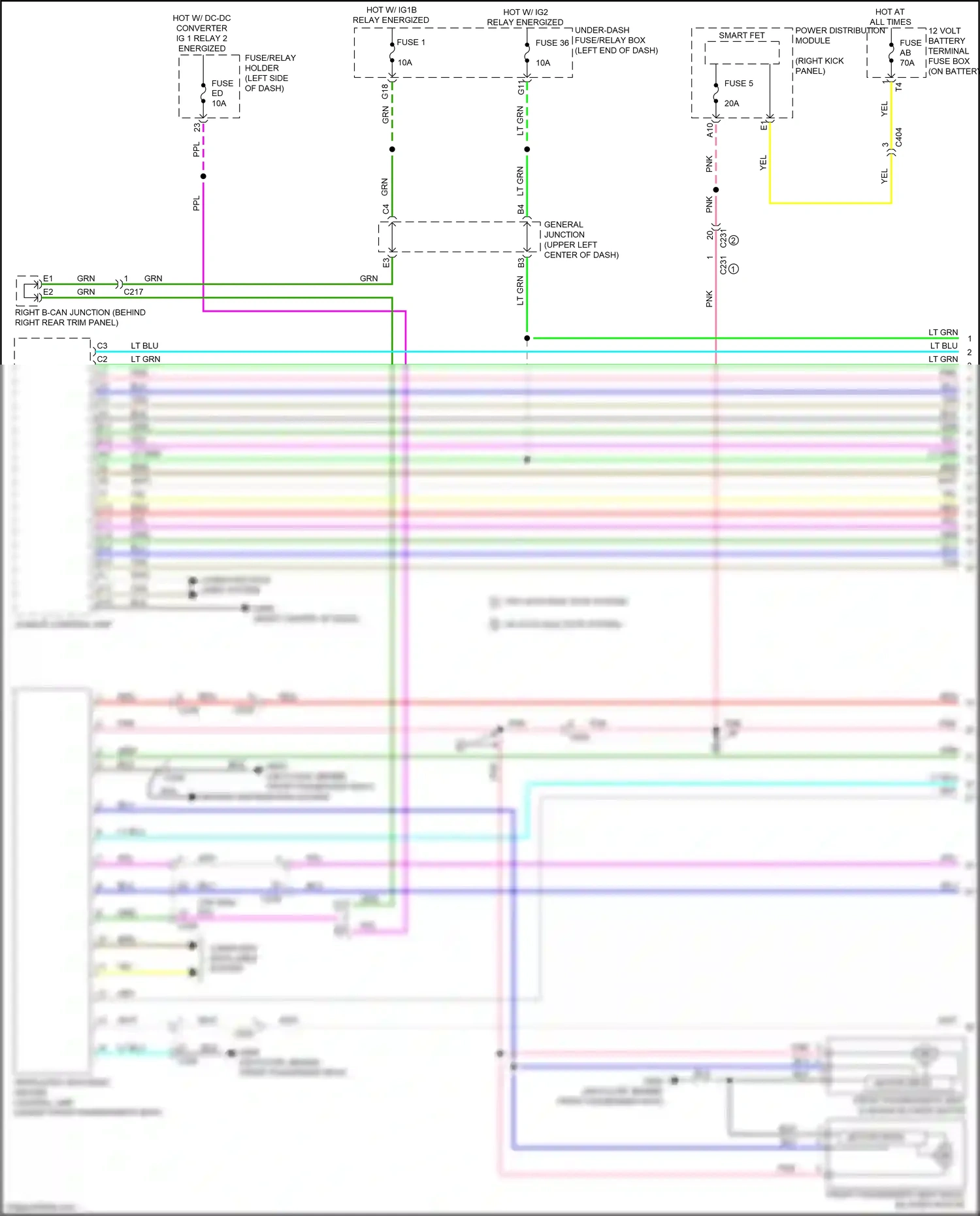 Wiring diagram power distribution module for Honda Odyssey V facelift (2017-2020) (4 of 16)
