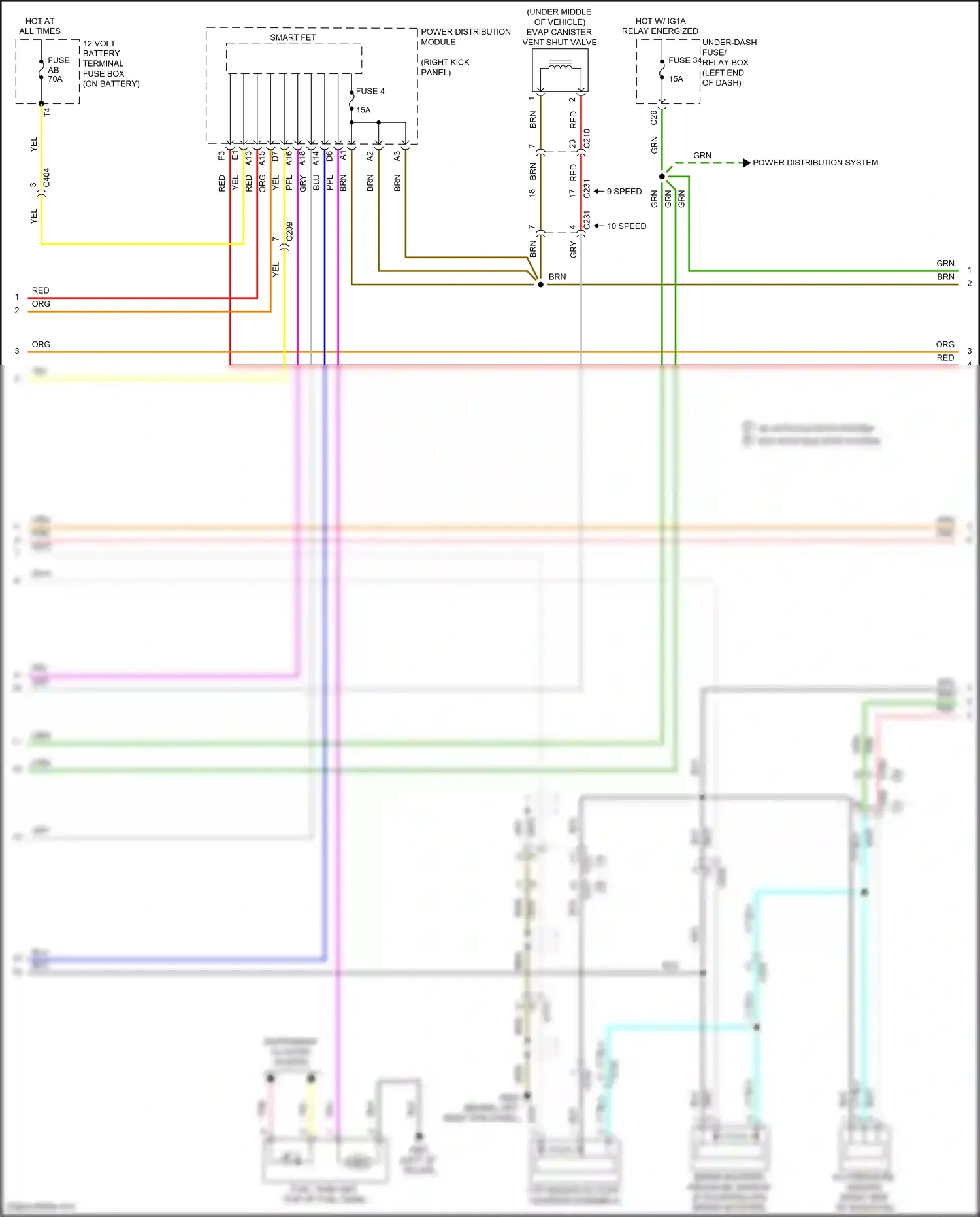 Wiring diagram power distribution system for Honda Odyssey V facelift (2017-2020) (10 of 11)
