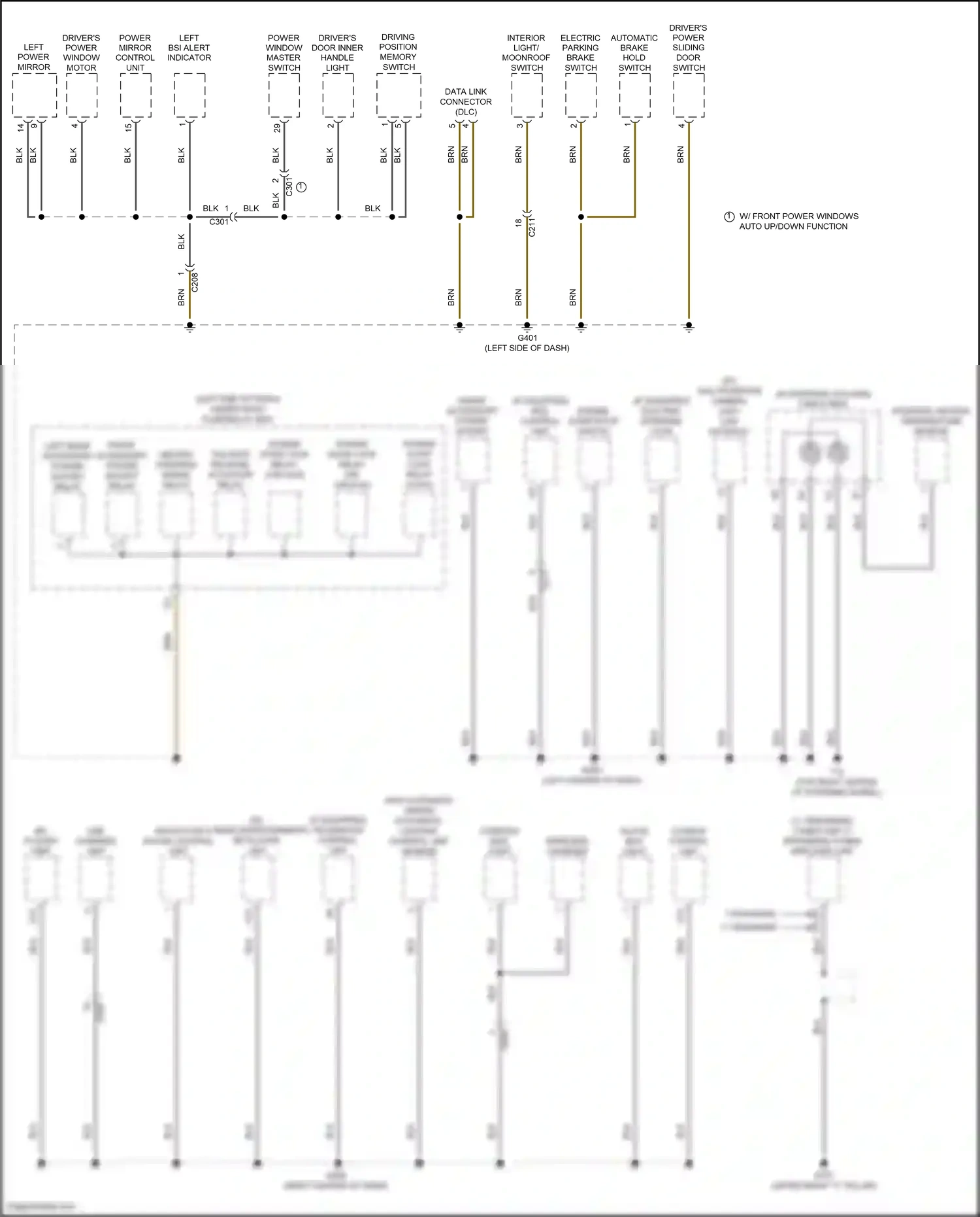 Wiring diagram res control unit for Honda Odyssey V facelift (2017-2020) (1 of 2)