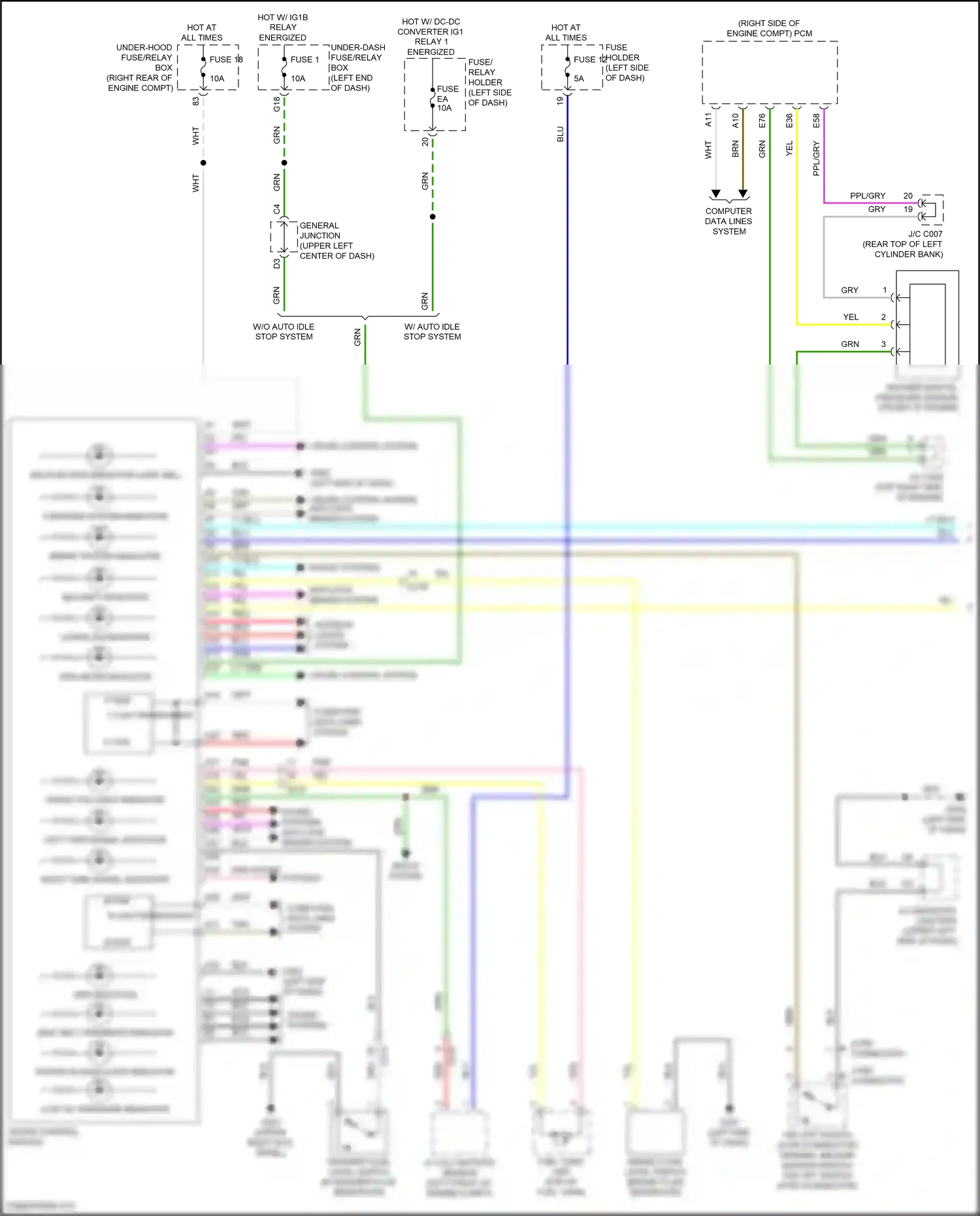 Wiring diagram seats system for Honda Odyssey V facelift (2017-2020) (3 of 3)