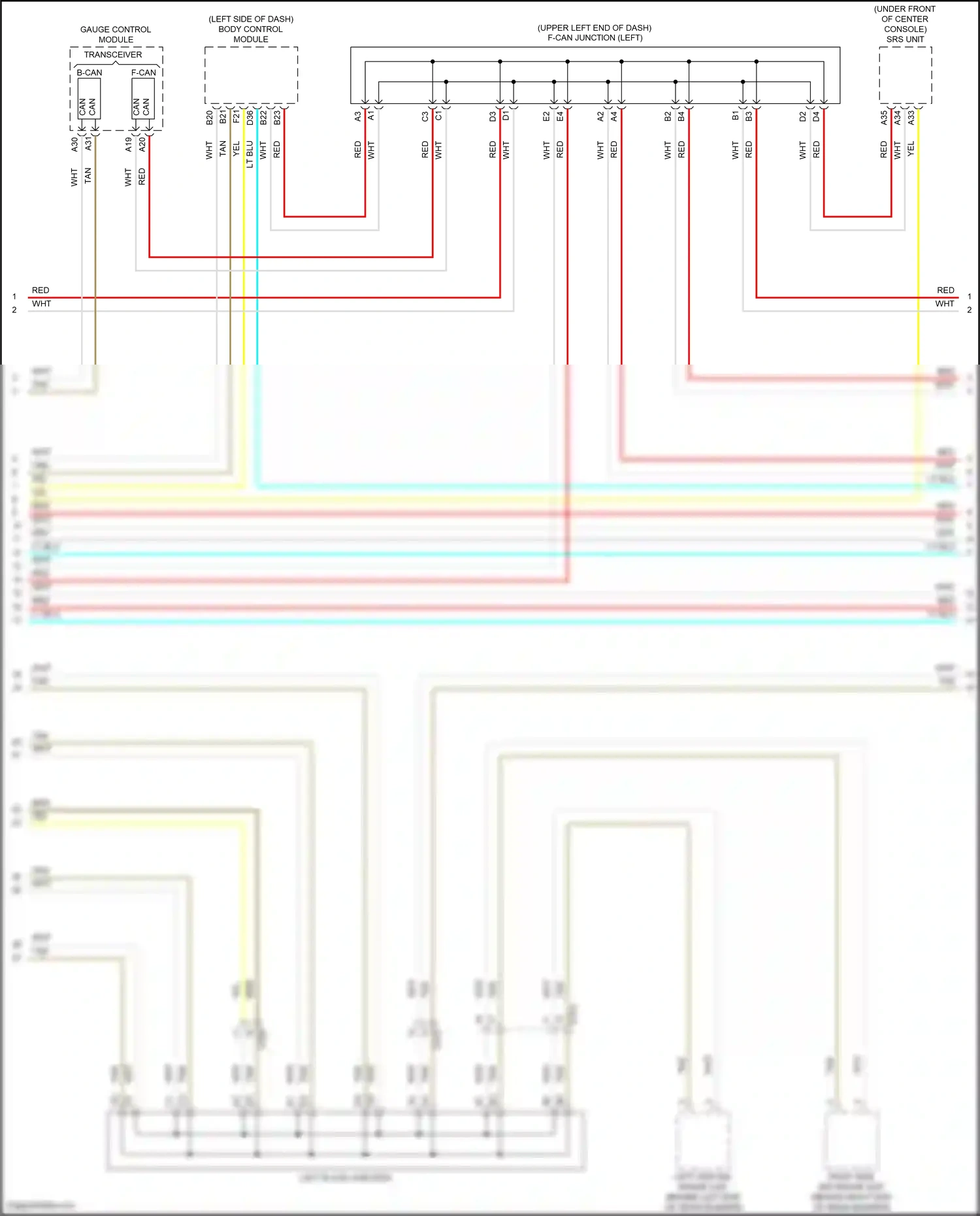 Wiring diagram srs unit for Honda Odyssey V facelift (2017-2020) (1 of 6)