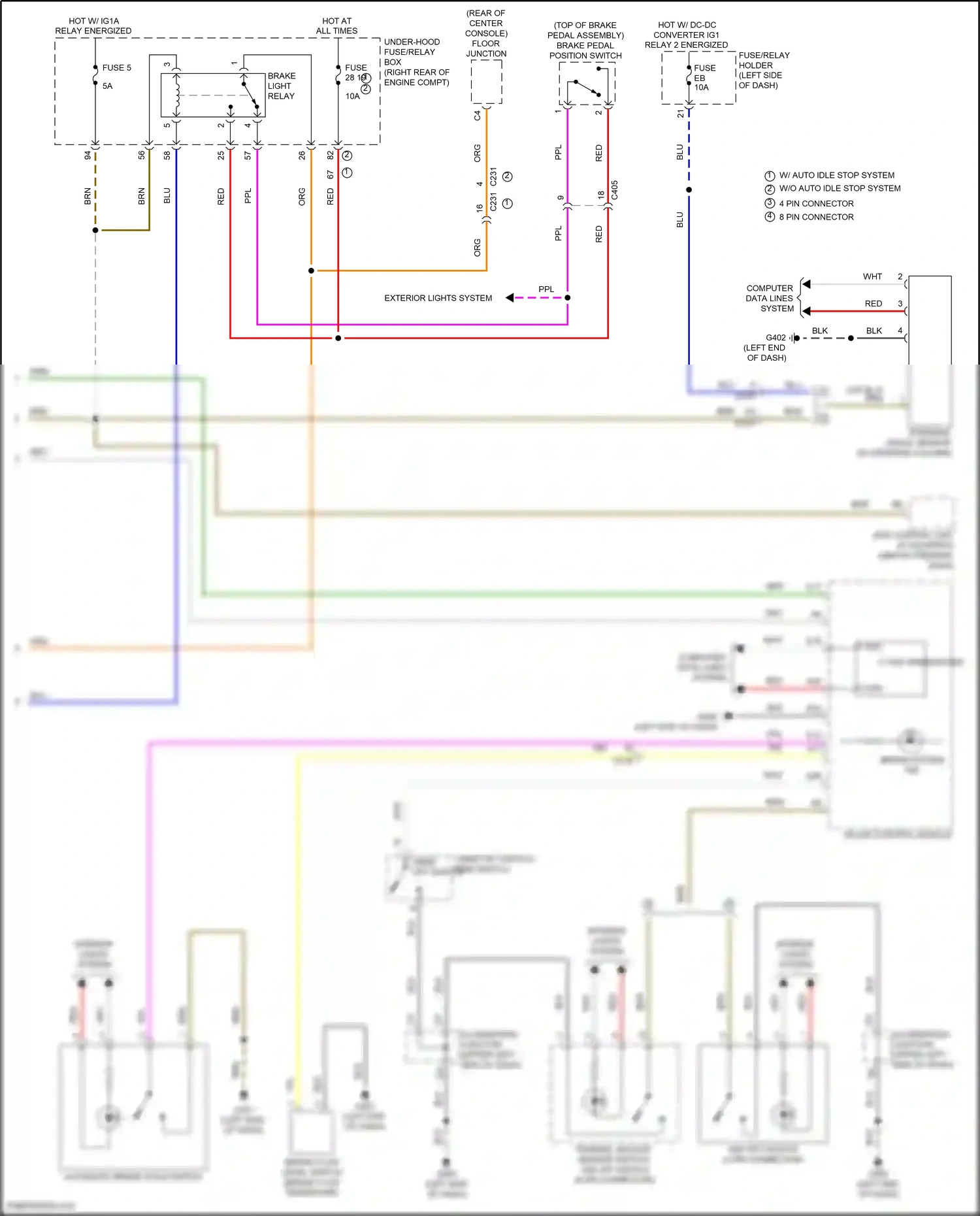 Wiring diagram steering angle sensor for Honda Odyssey V facelift (2017-2020) (1 of 6)