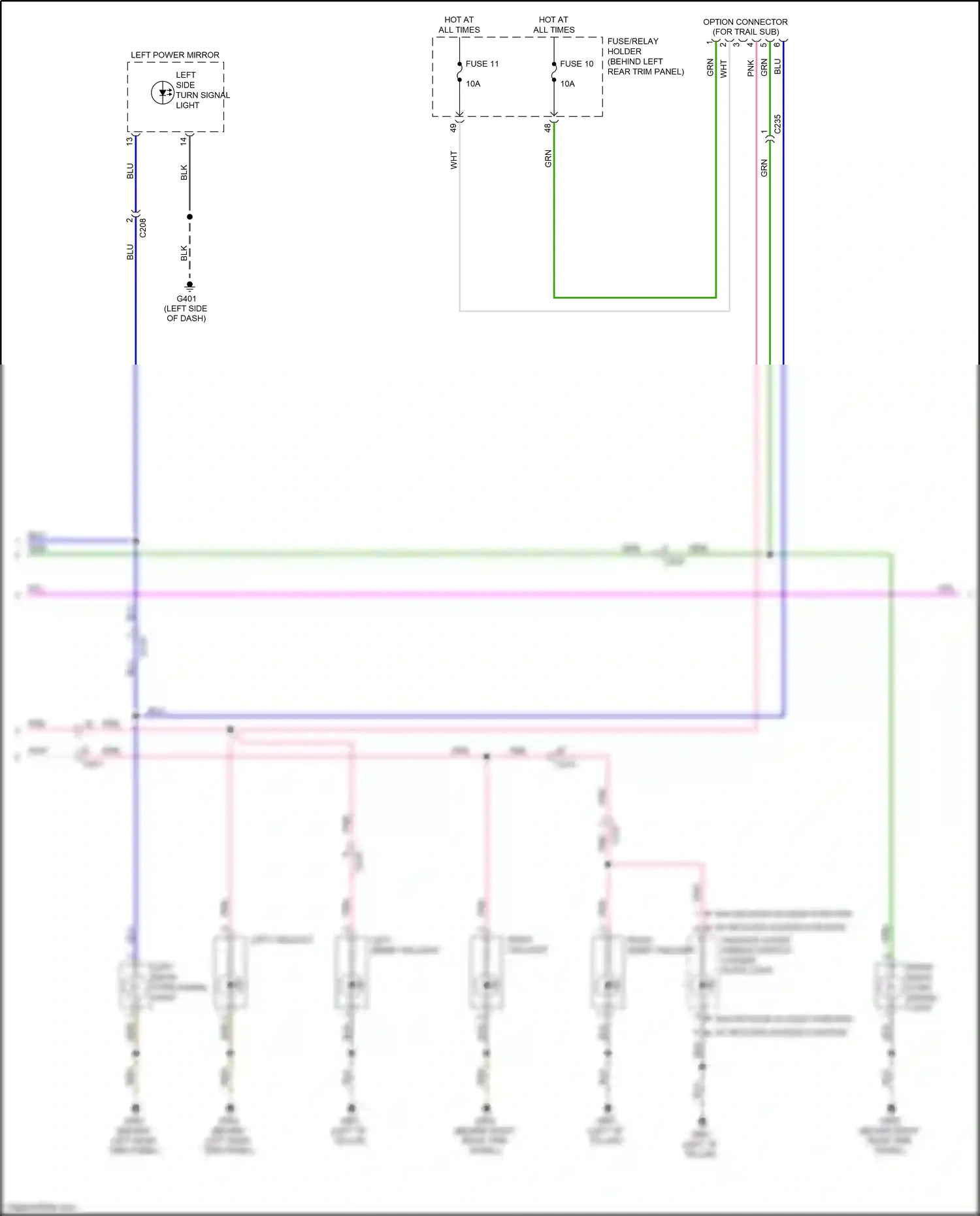 Wiring diagram w/o keyless access function w/ keyless access function for Honda Odyssey V facelift (2017-2020) (1 of 1)