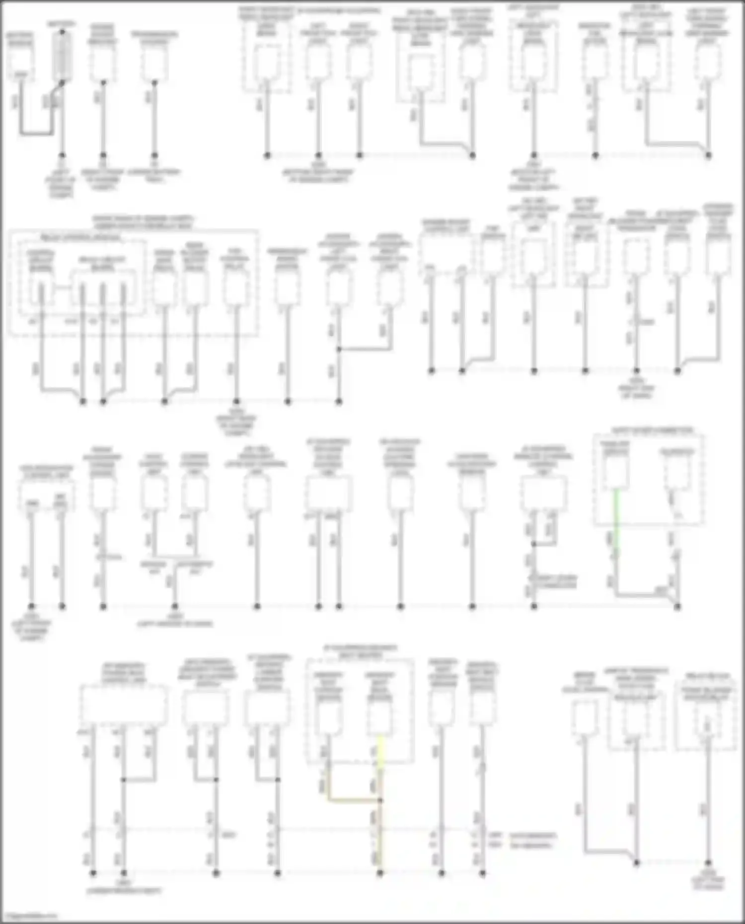 Odyssey Honda V (2013-2017): Ground distribution circuit (1 of 5)