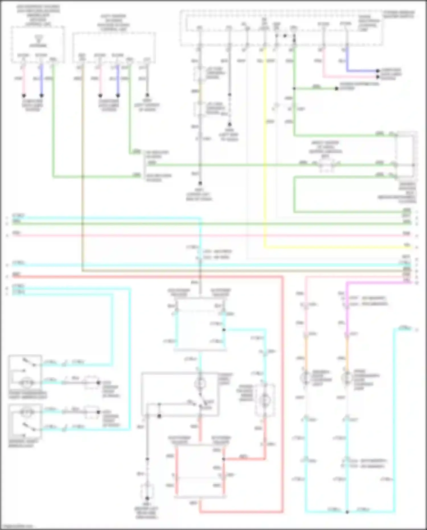 Odyssey Honda V (2013-2017): Courtesy lamps circuit (2 of 4)