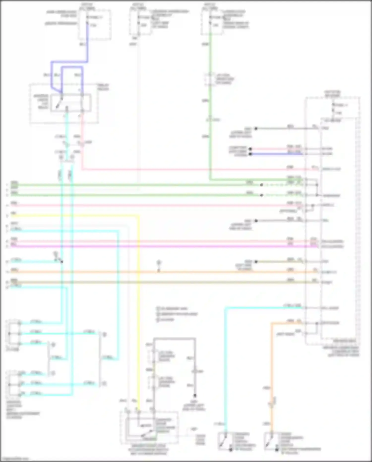 Odyssey Honda V (2013-2017): Courtesy lamps circuit (4 of 4)