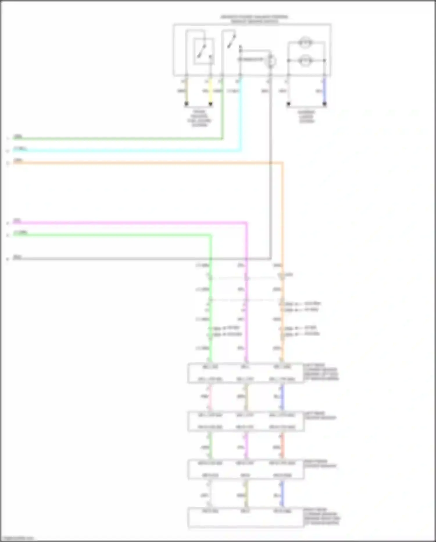 Odyssey Honda V (2013-2017): Parking assistant circuit, w/o honda accessory (2 of 2)