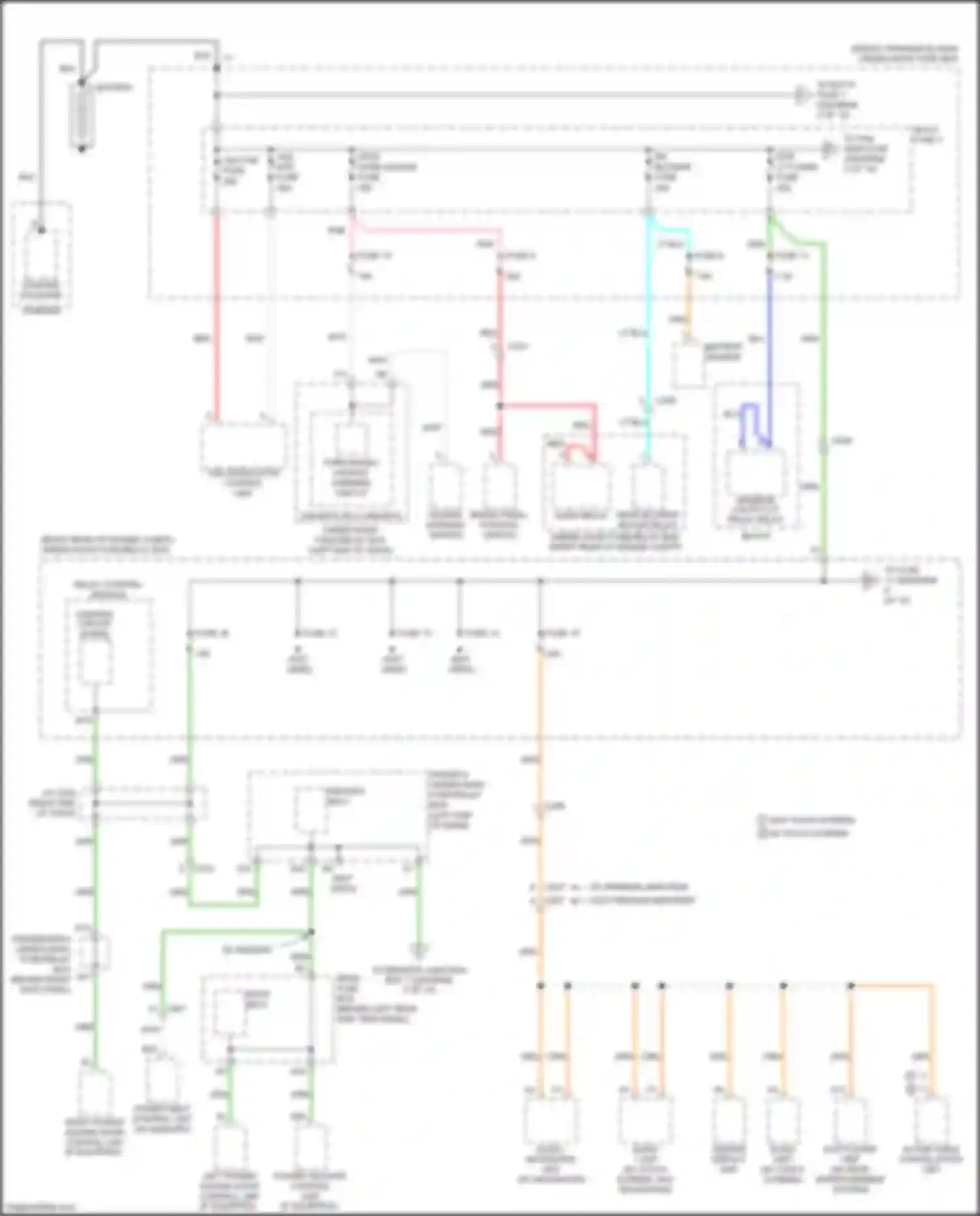 Odyssey Honda V (2013-2017): Power distribution circuit (1 of 10)