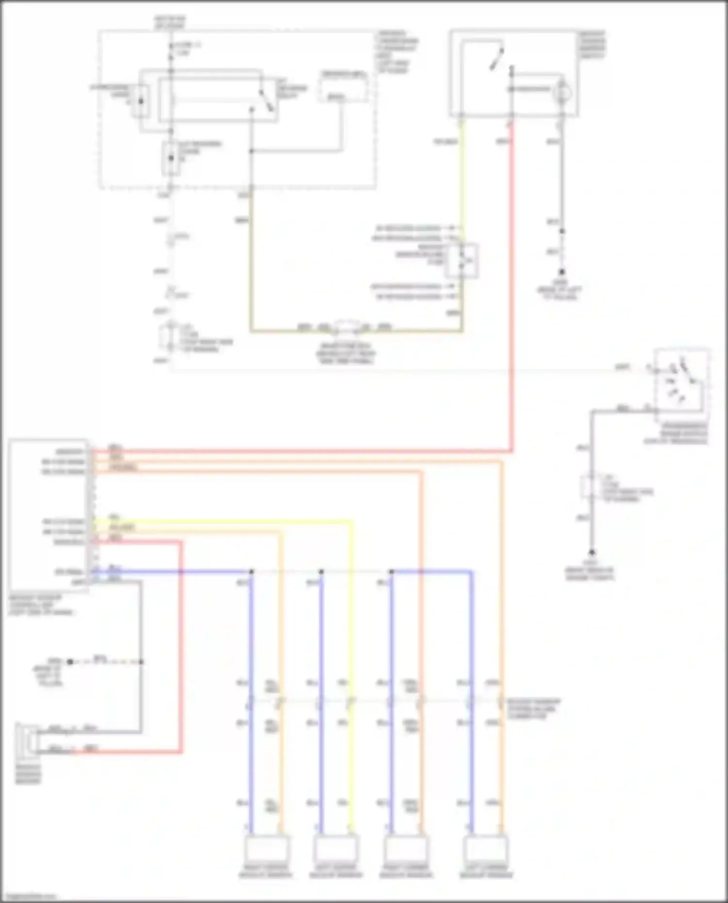Wiring diagram backup sensor in line fuse for Honda Odyssey V (2013-2017) (2 of 2)