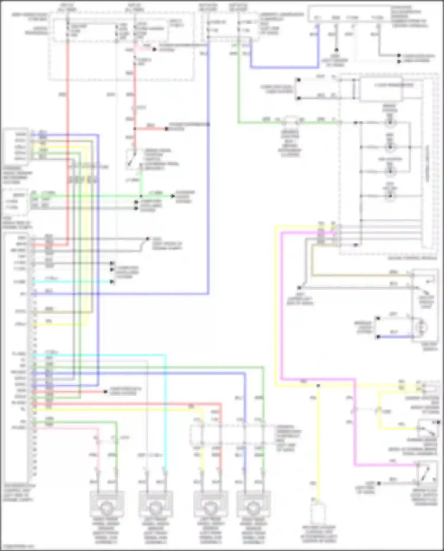 Wiring diagram brake fluid level switch for Honda Odyssey V (2013-2017) (1 of 3)