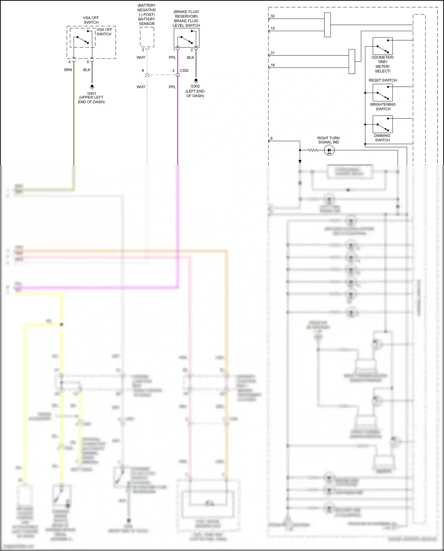 Wiring diagram brightening switch for Honda Odyssey V (2013-2017) (1 of 2)