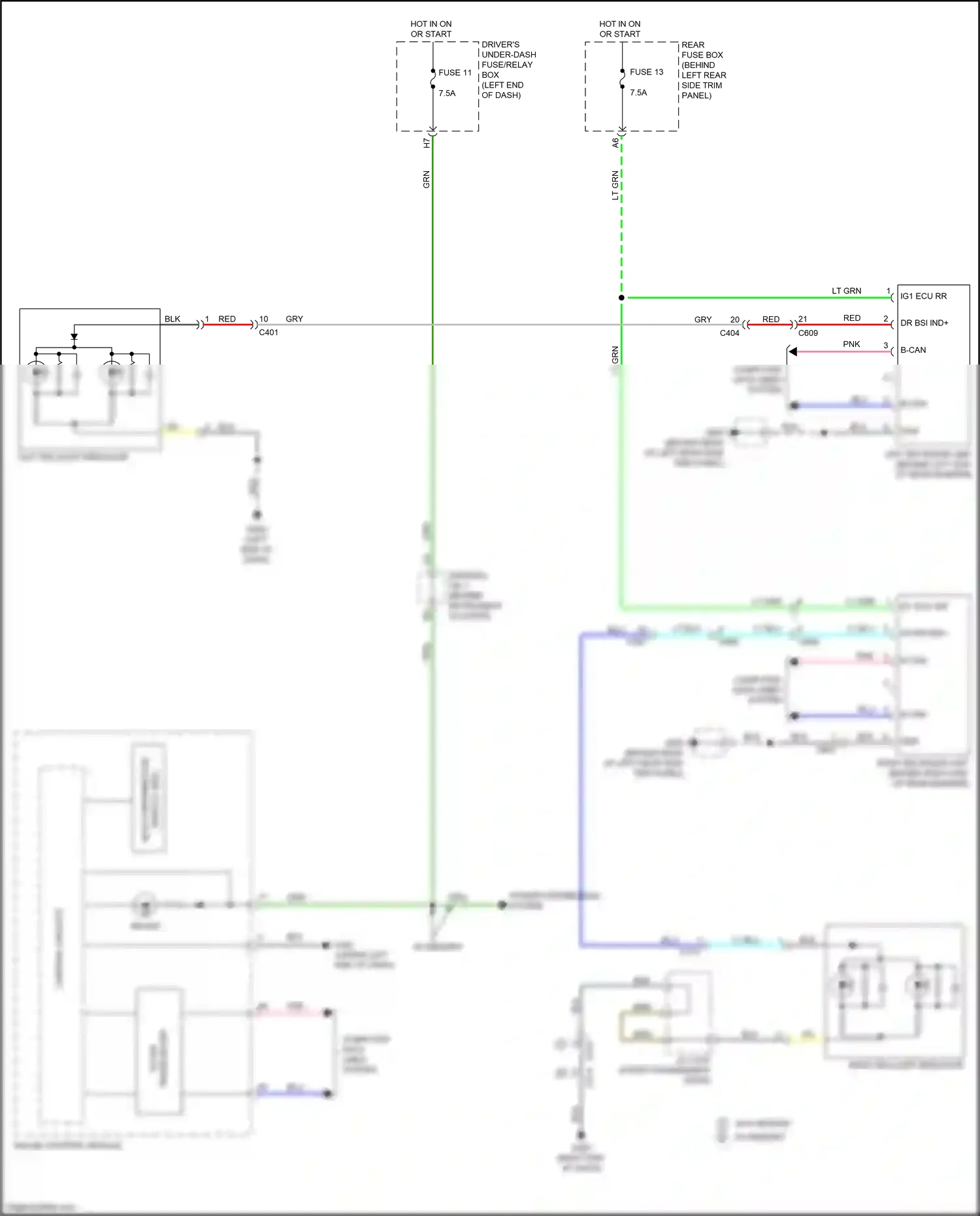 Wiring diagram bsi ind for Honda Odyssey V (2013-2017) (1 of 1)