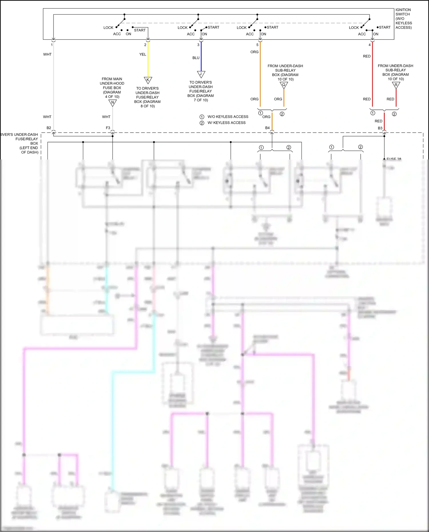 Wiring diagram center switch panel for Honda Odyssey V (2013-2017) (4 of 6)
