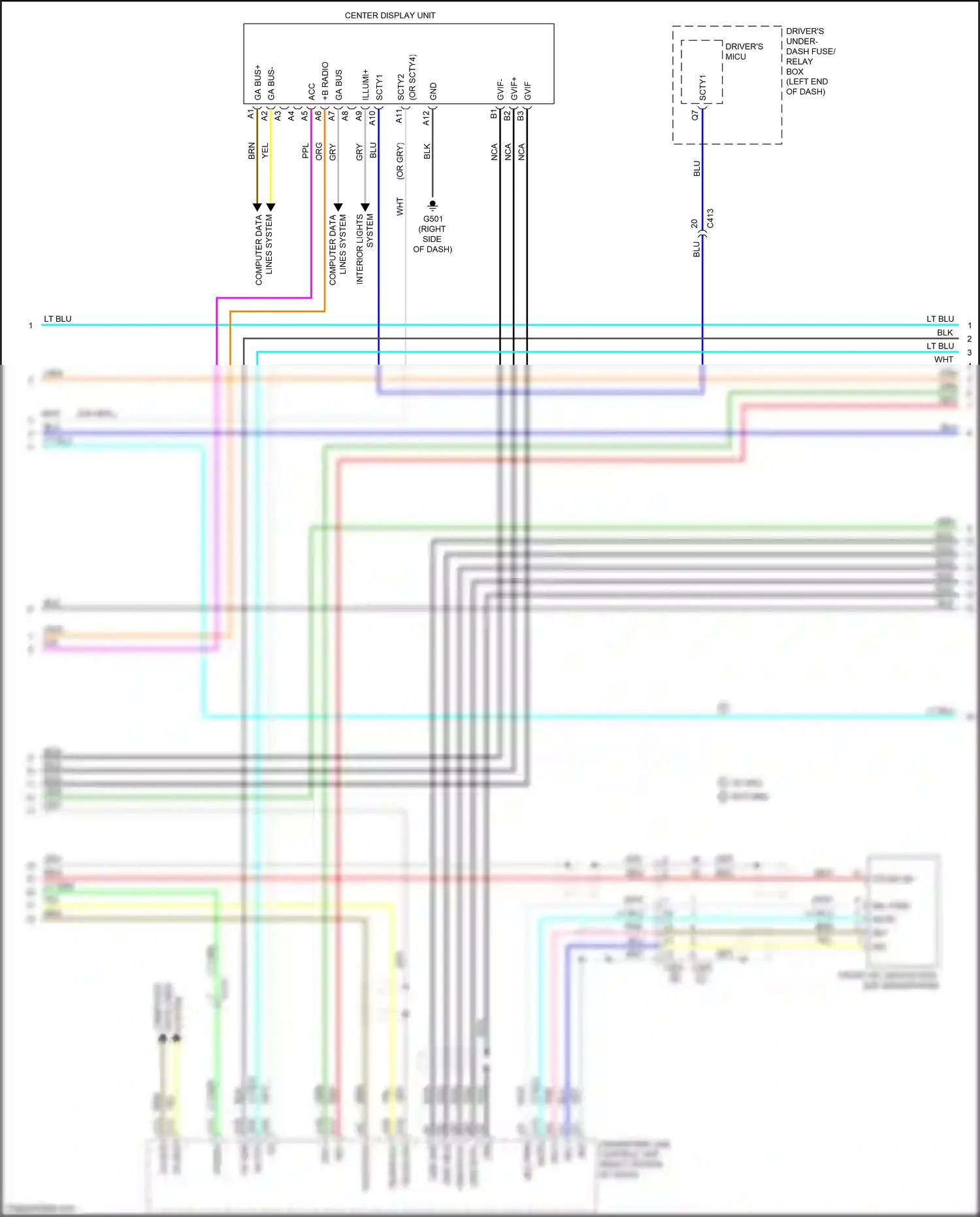 Honda Odyssey V (2013-2017) computer wiring diagram  (1 of 4)