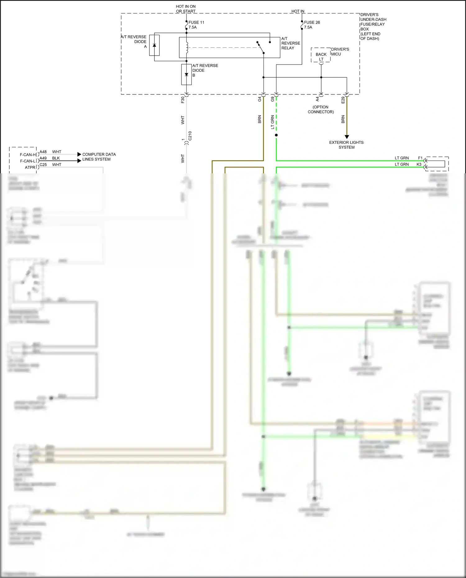 Wiring diagram driver's micu for Honda Odyssey V (2013-2017) (21 of 43)
