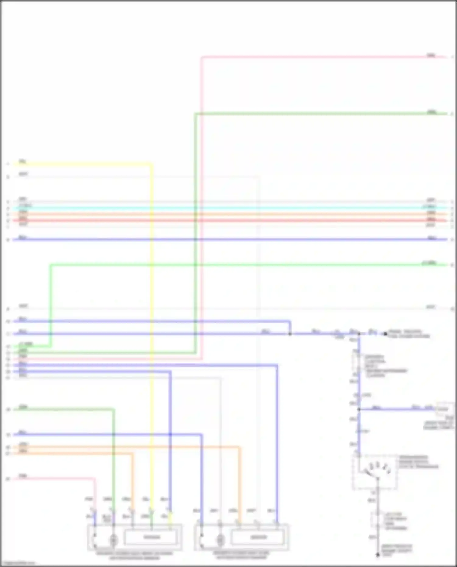 Wiring diagram driver's power seat slide motor/position sensor for Honda Odyssey V (2013-2017) (1 of 1)