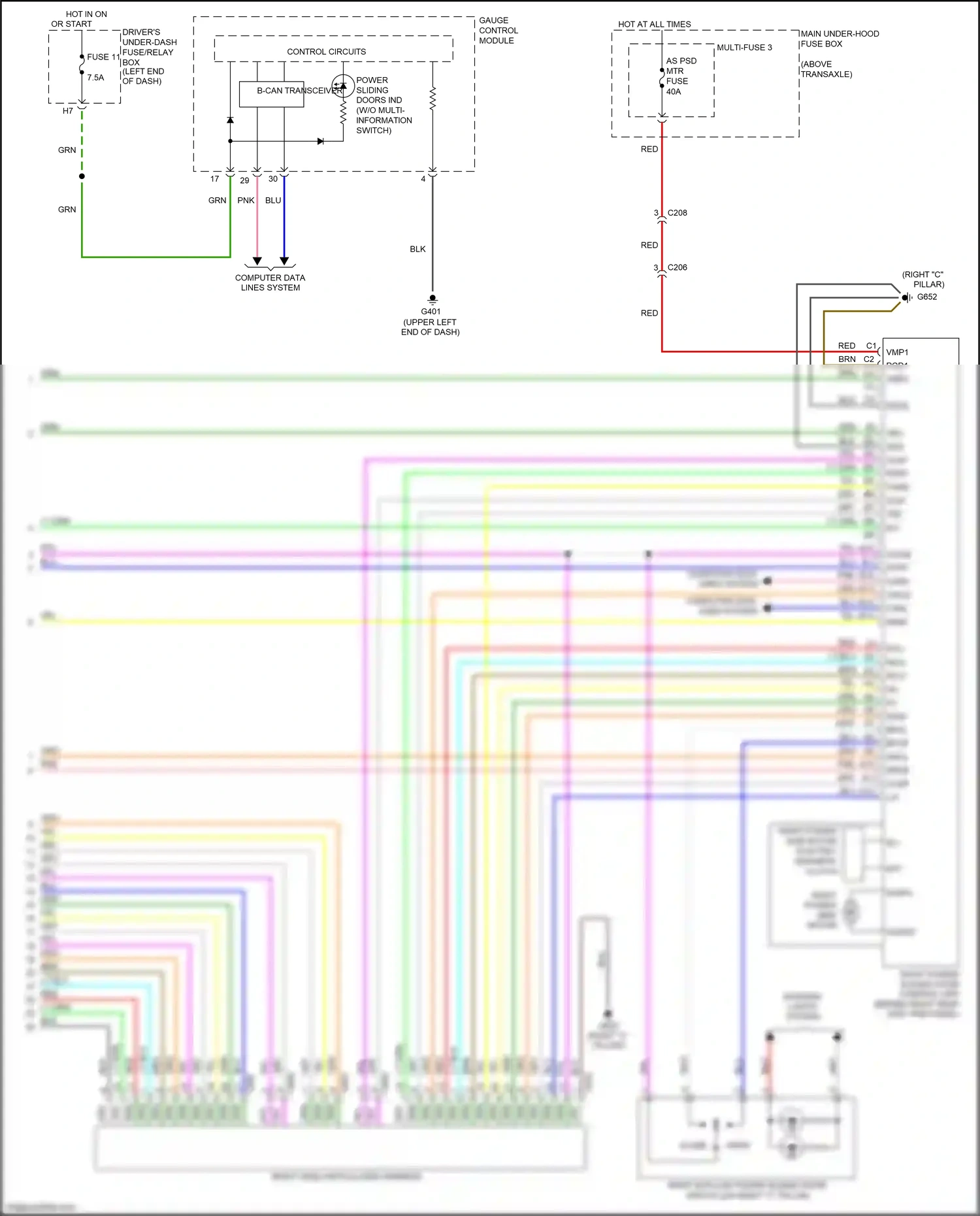 Wiring diagram ec+ for Honda Odyssey V (2013-2017) (2 of 2)
