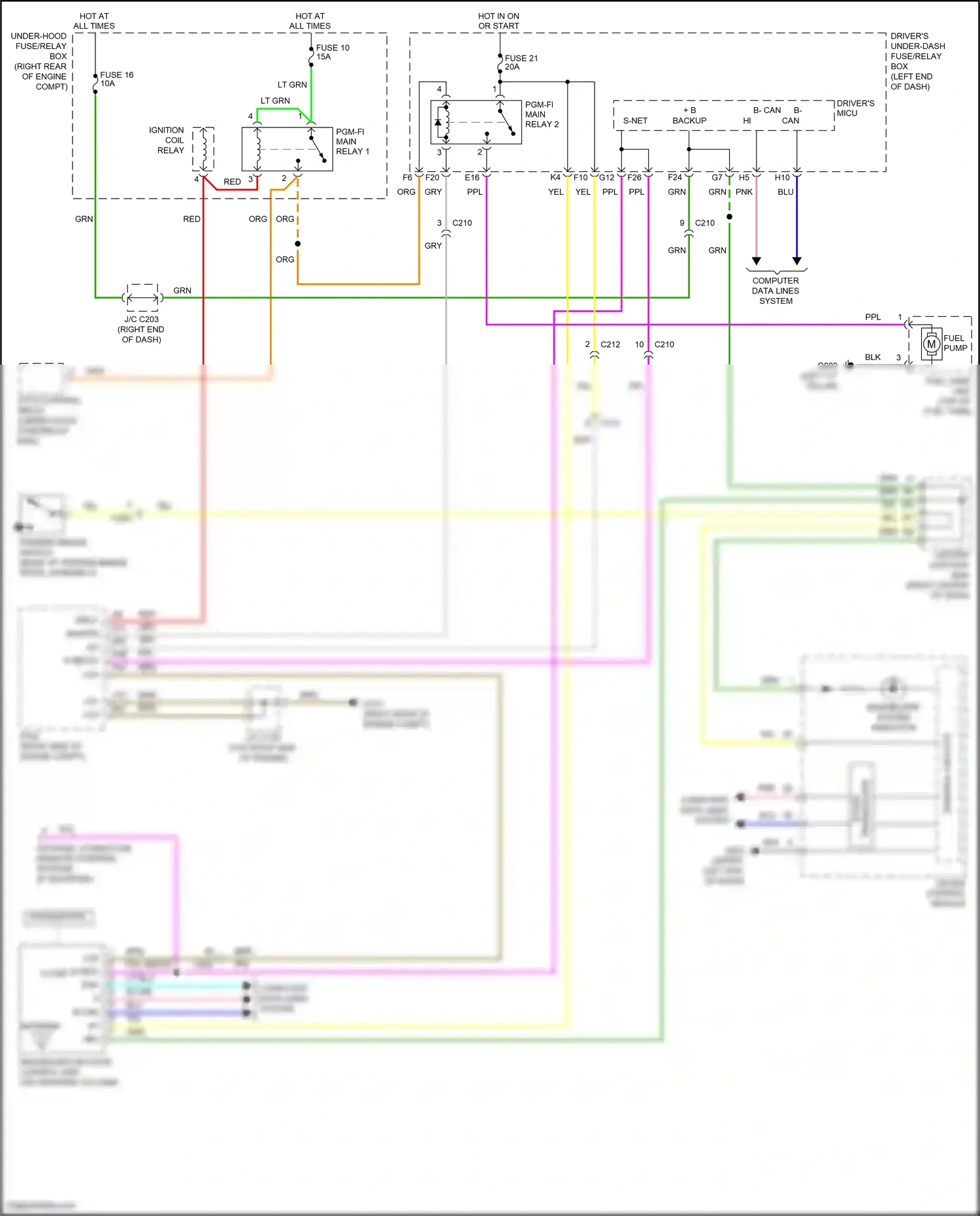 Honda Odyssey V (2013-2017) etcs control relay wiring diagram  (1 of 3)