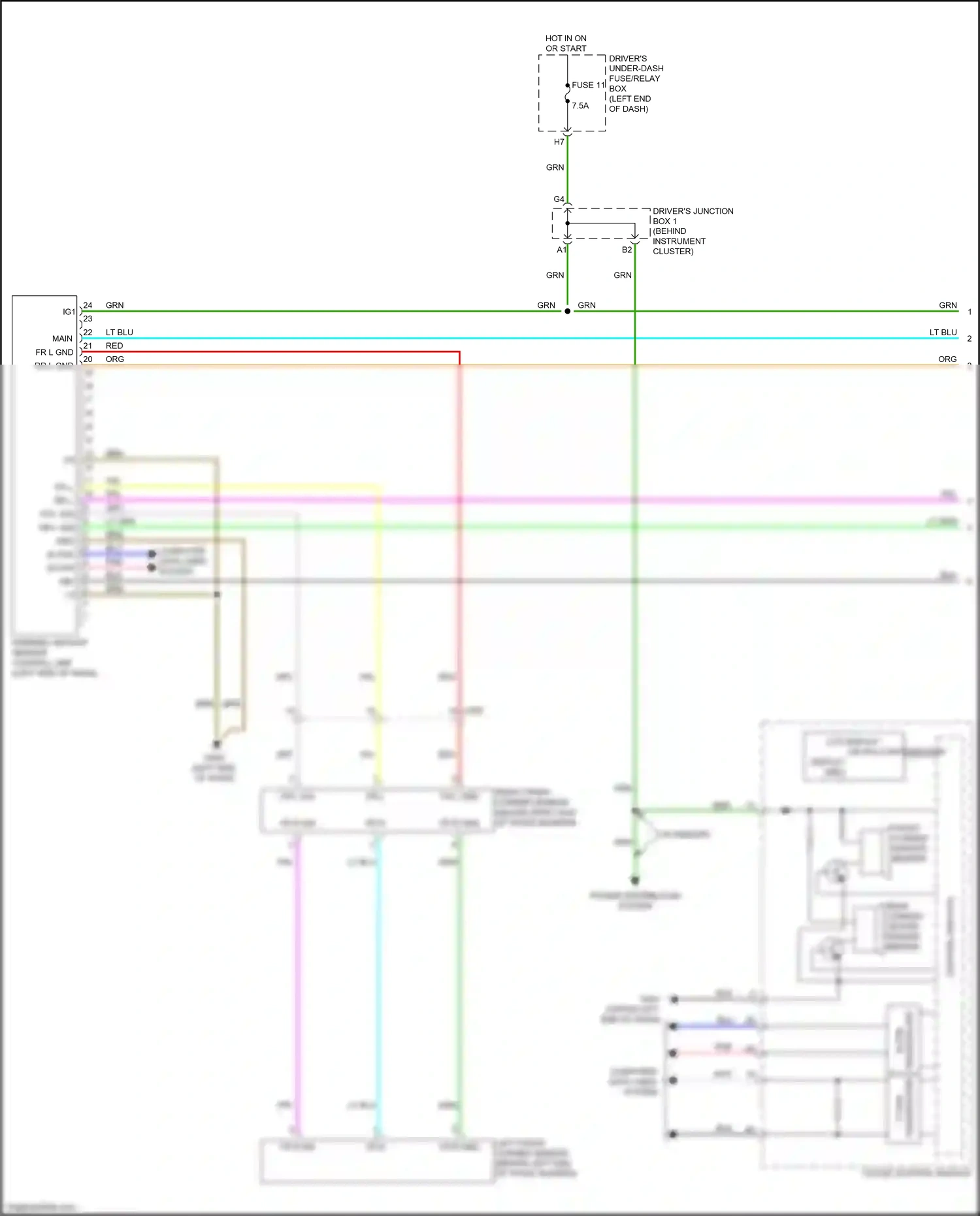 Wiring diagram fr-r for Honda Odyssey V (2013-2017) (1 of 2)