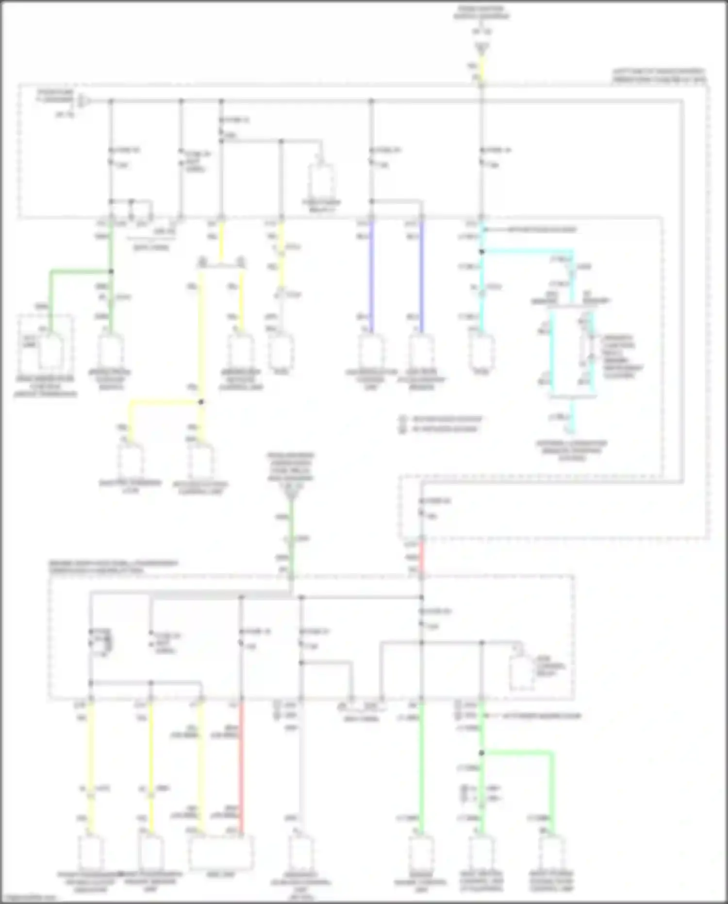 Wiring diagram front passenger's air bag cutoff indicator for Honda Odyssey V (2013-2017) (1 of 1)