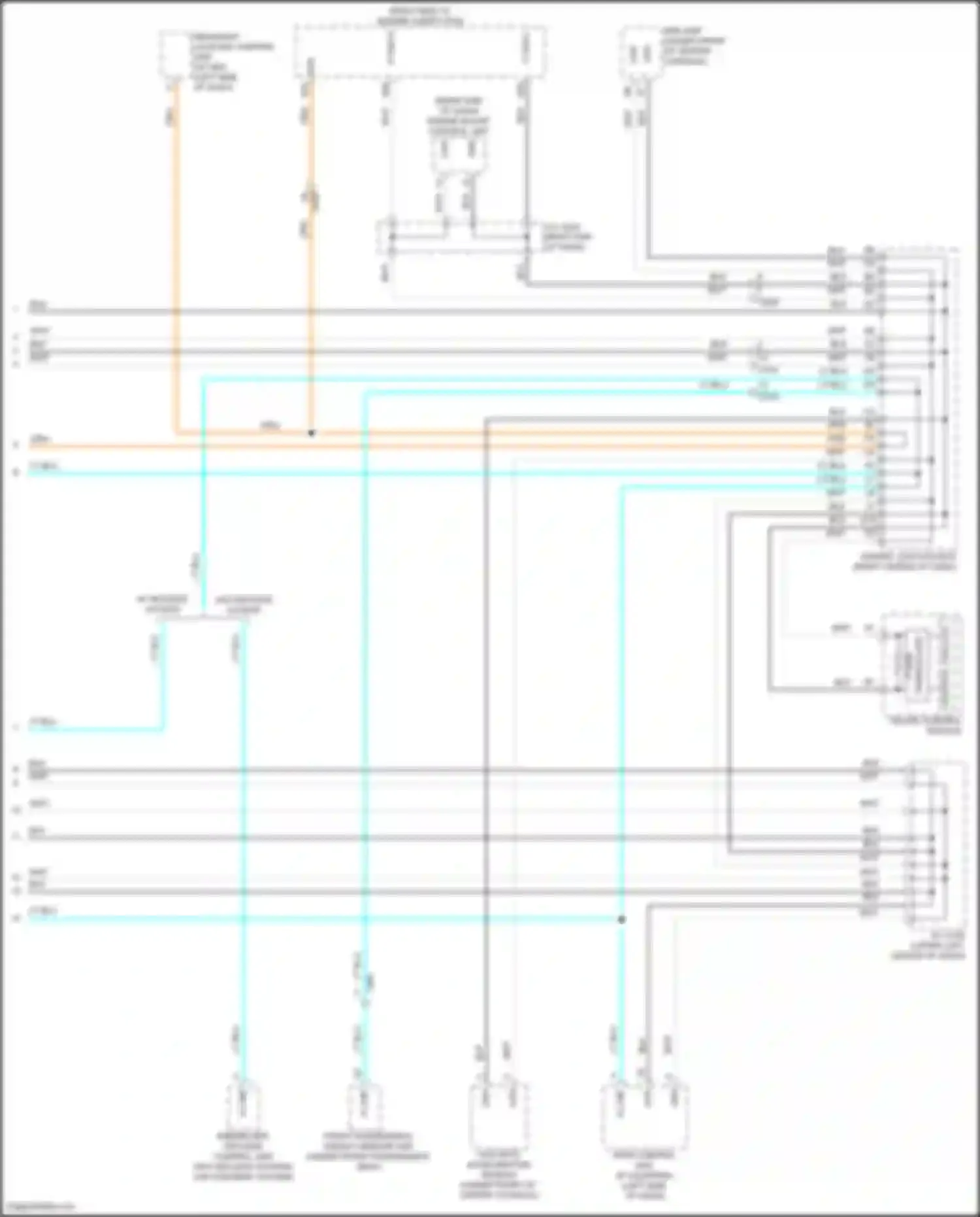 Wiring diagram front passenger's weight sensor unit for Honda Odyssey V (2013-2017) (1 of 4)