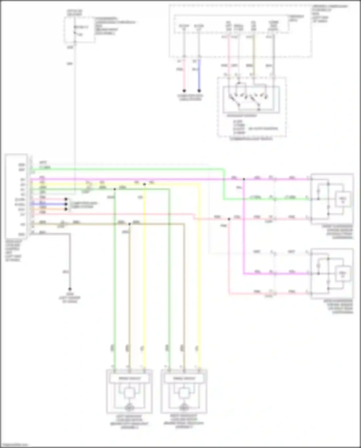 Wiring diagram headlight leveling control unit for Honda Odyssey V (2013-2017) (4 of 5)