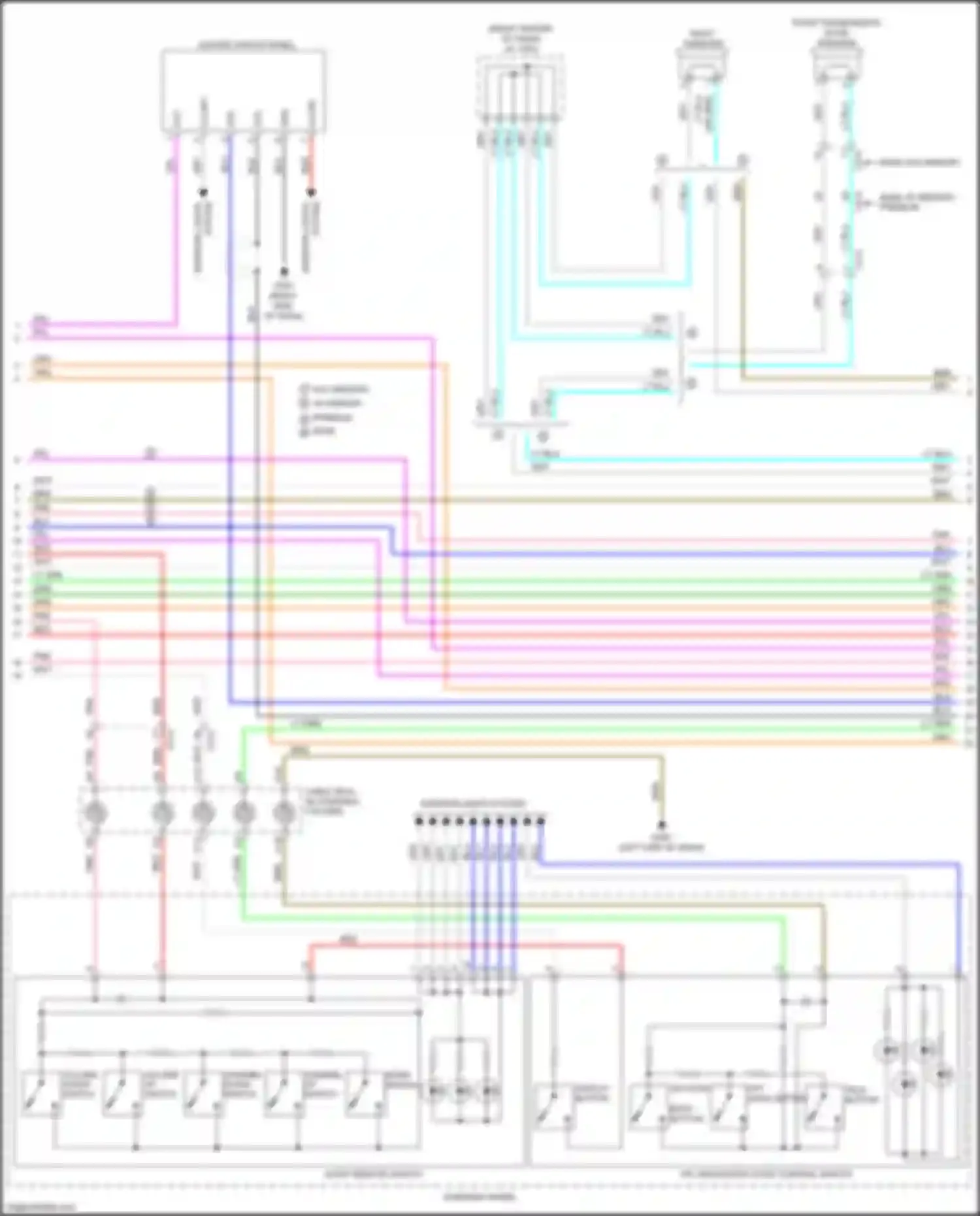 Wiring diagram hfl- navigation voice control switch for Honda Odyssey V (2013-2017) (3 of 6)