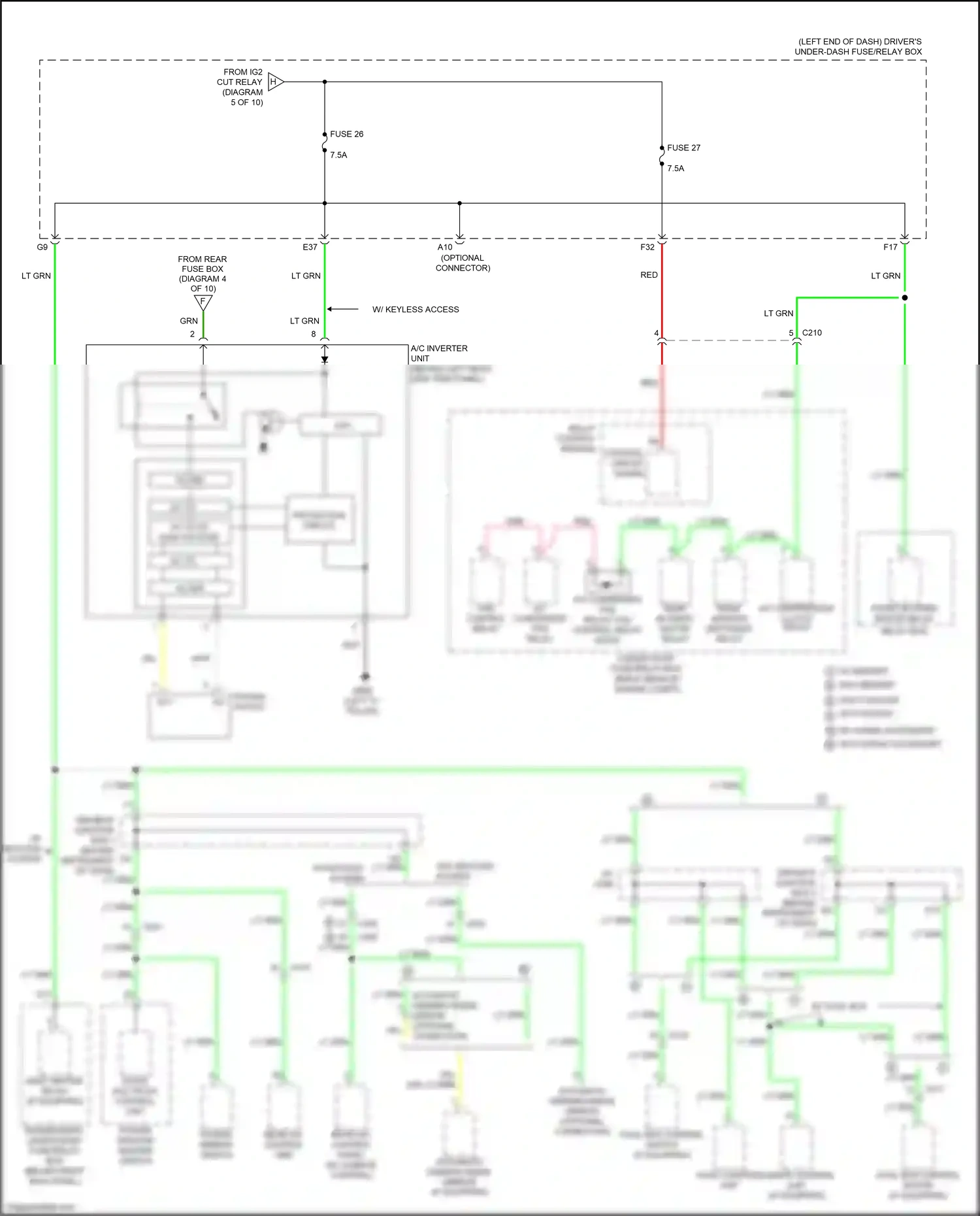 Wiring diagram hvac control unit for Honda Odyssey V (2013-2017) (5 of 5)